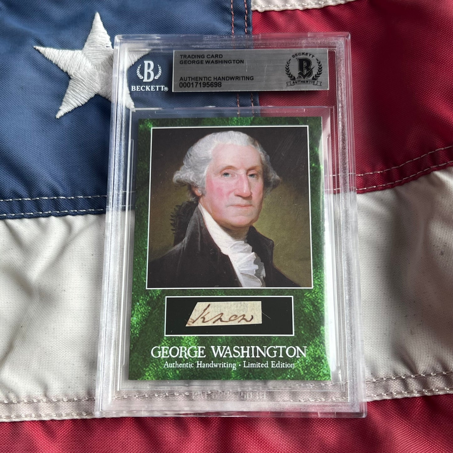 George Washington Beckett Encapsulated Handwriting Removed from an Autograph Letter Signed