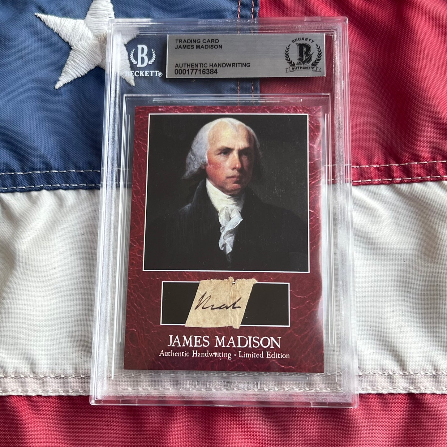 James Madison Beckett Encapsulated Handwriting Removed from an Autograph Letter Signed