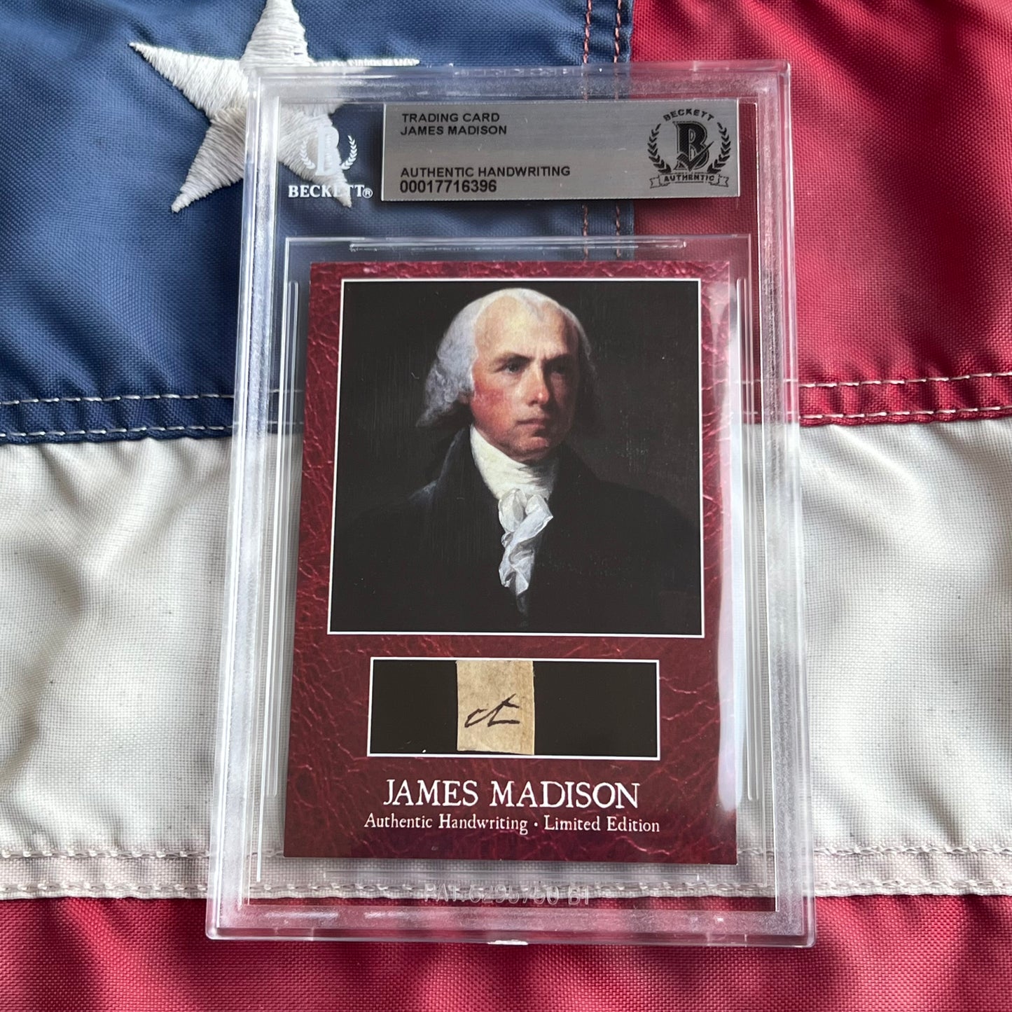 James Madison Beckett Encapsulated Handwriting Removed from an Autograph Letter Signed