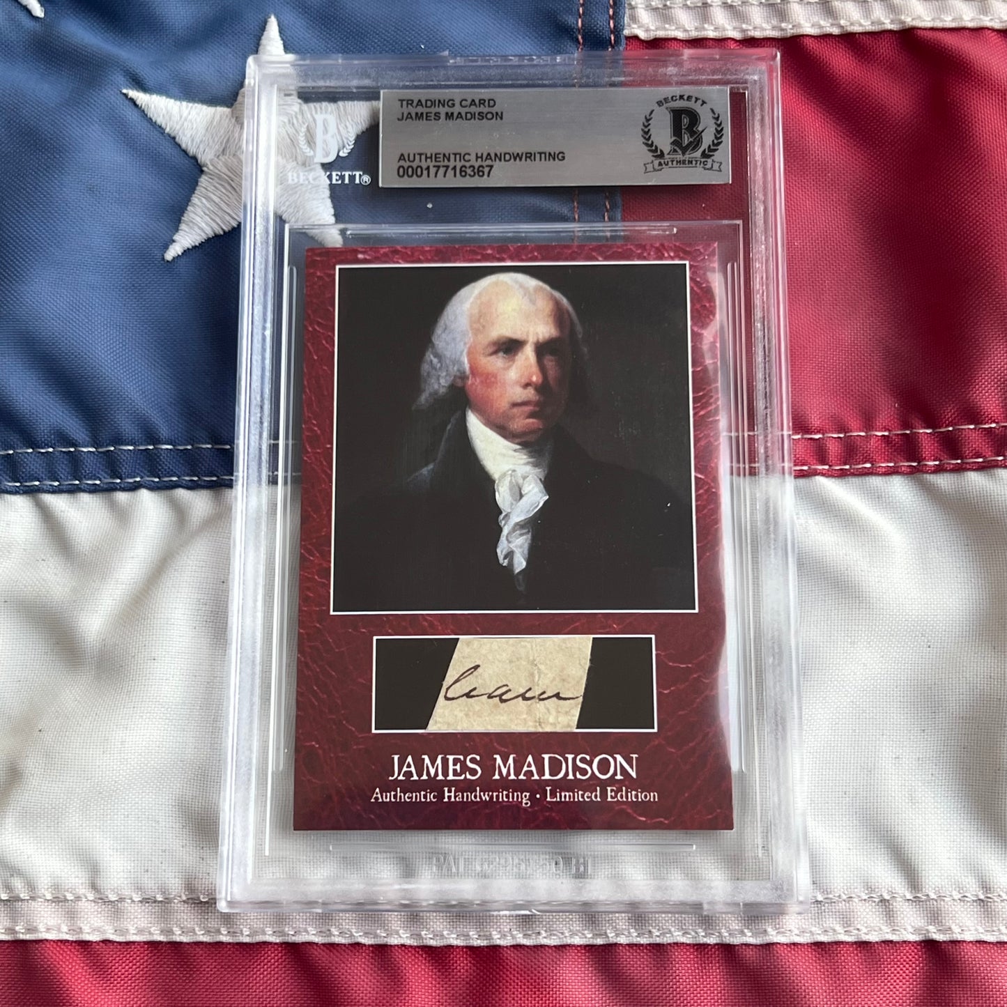 James Madison Beckett Encapsulated Handwriting Removed from an Autograph Letter Signed