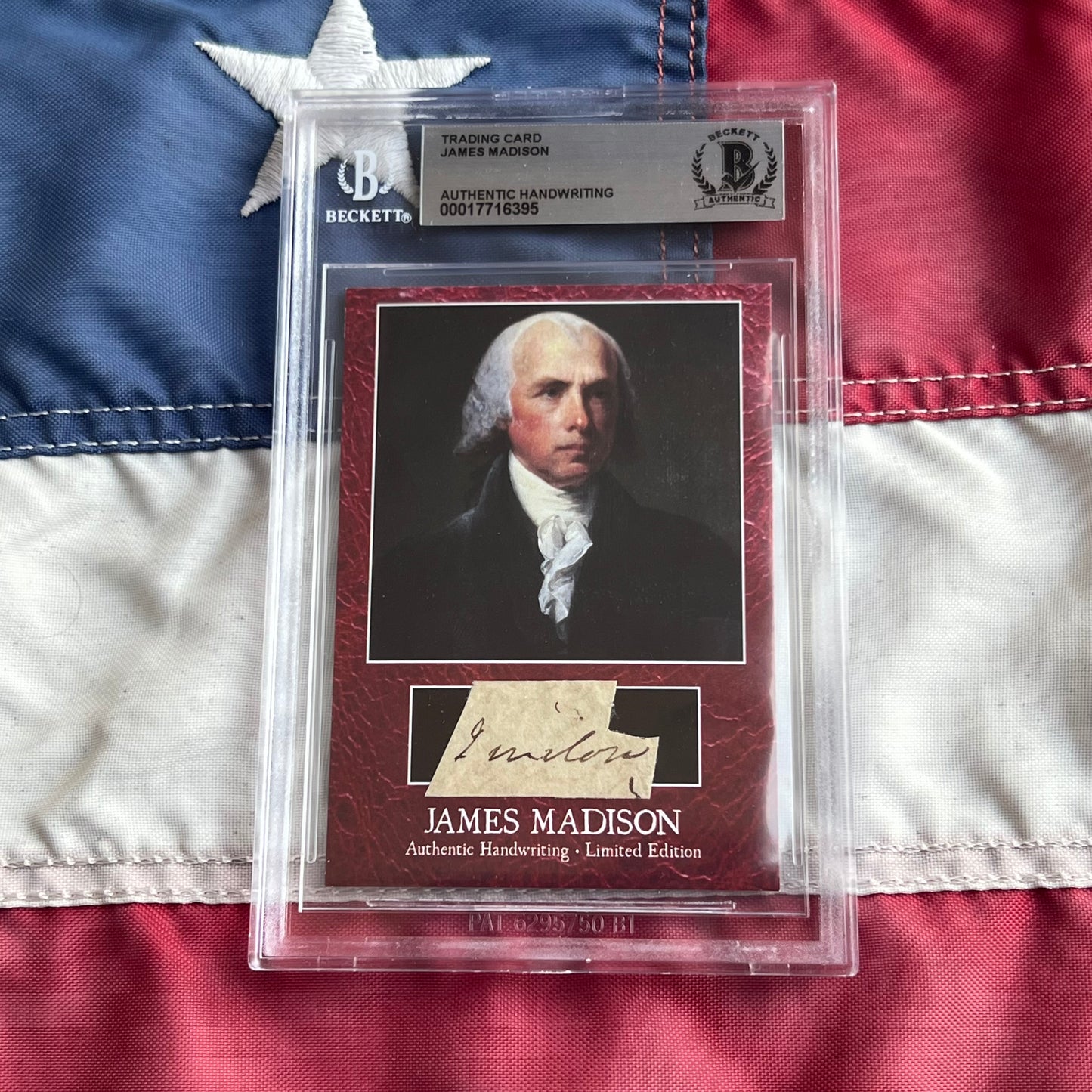 James Madison Beckett Encapsulated Handwriting Removed from an Autograph Letter Signed