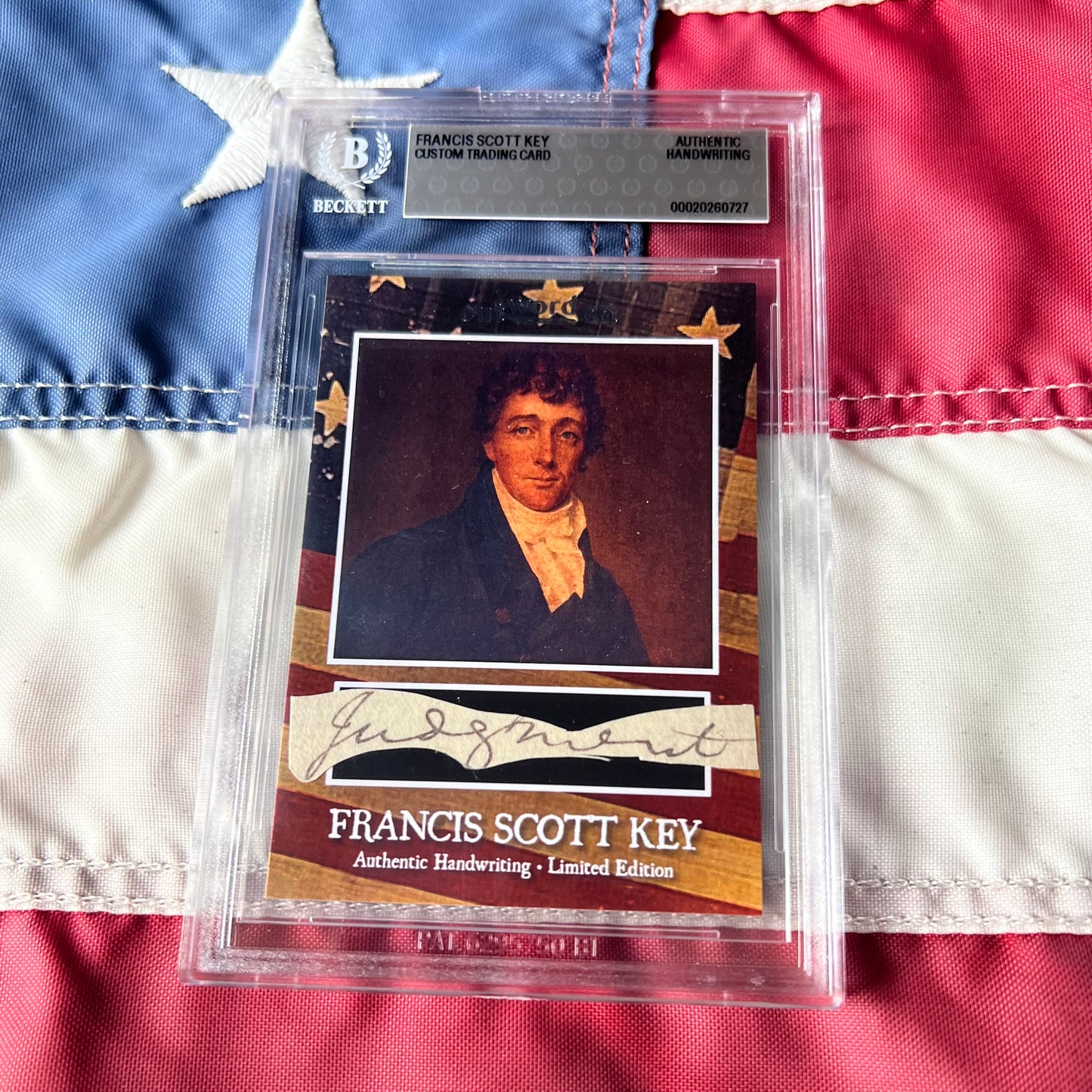 Francis Scott Key Handwritten Word Cut from An Autograph Letter Signed Beckett BAS