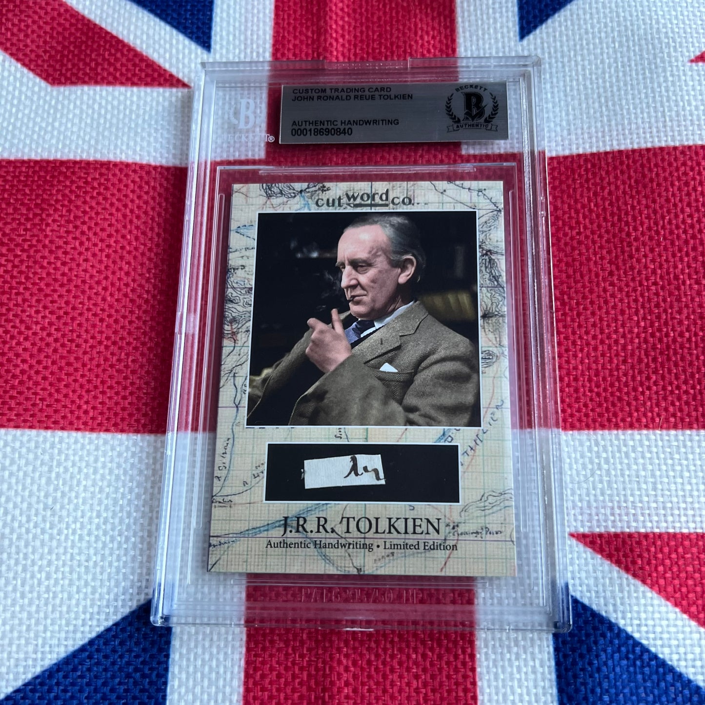 J. R. R. Tolkien Beckett Encapsulated Handwriting Removed from an Autograph Letter Signed