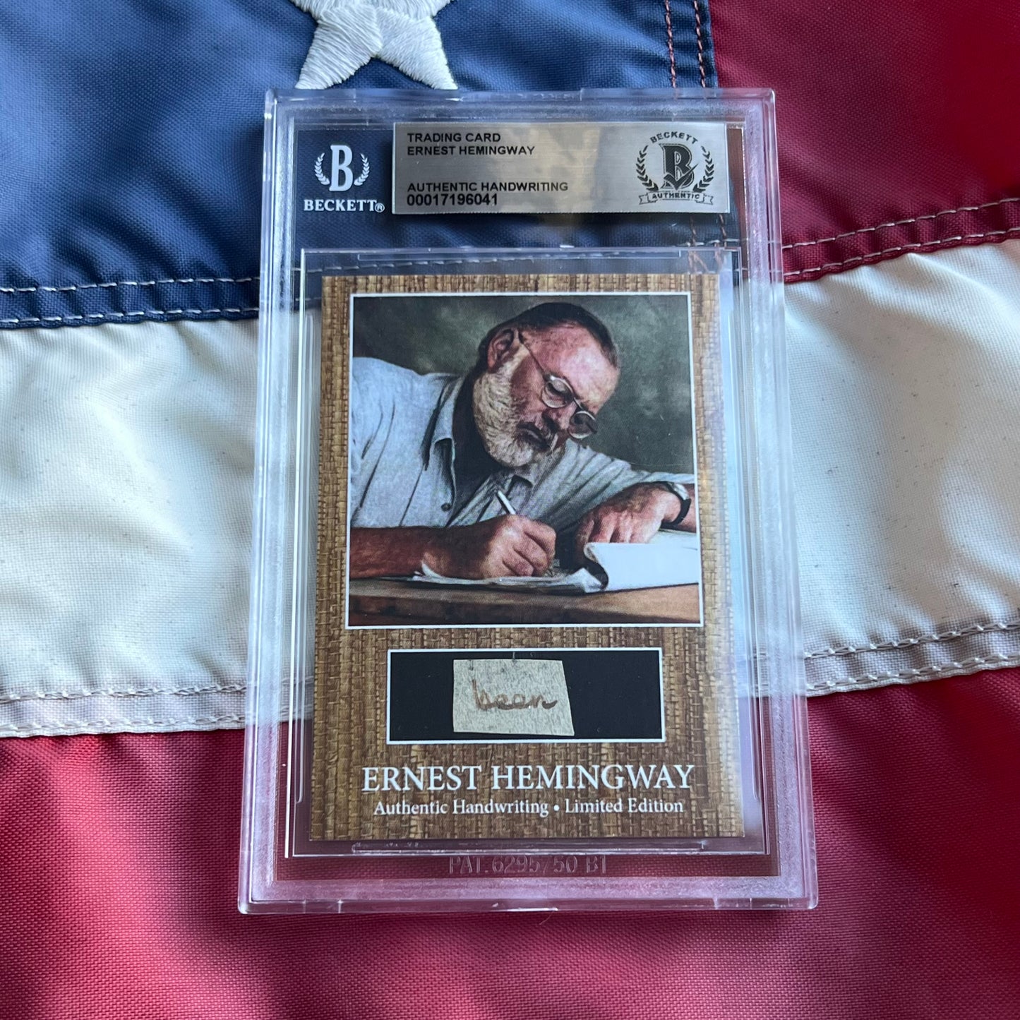 Ernest Hemingway Beckett Encapsulated Handwriting Removed from an Autograph Letter Signed