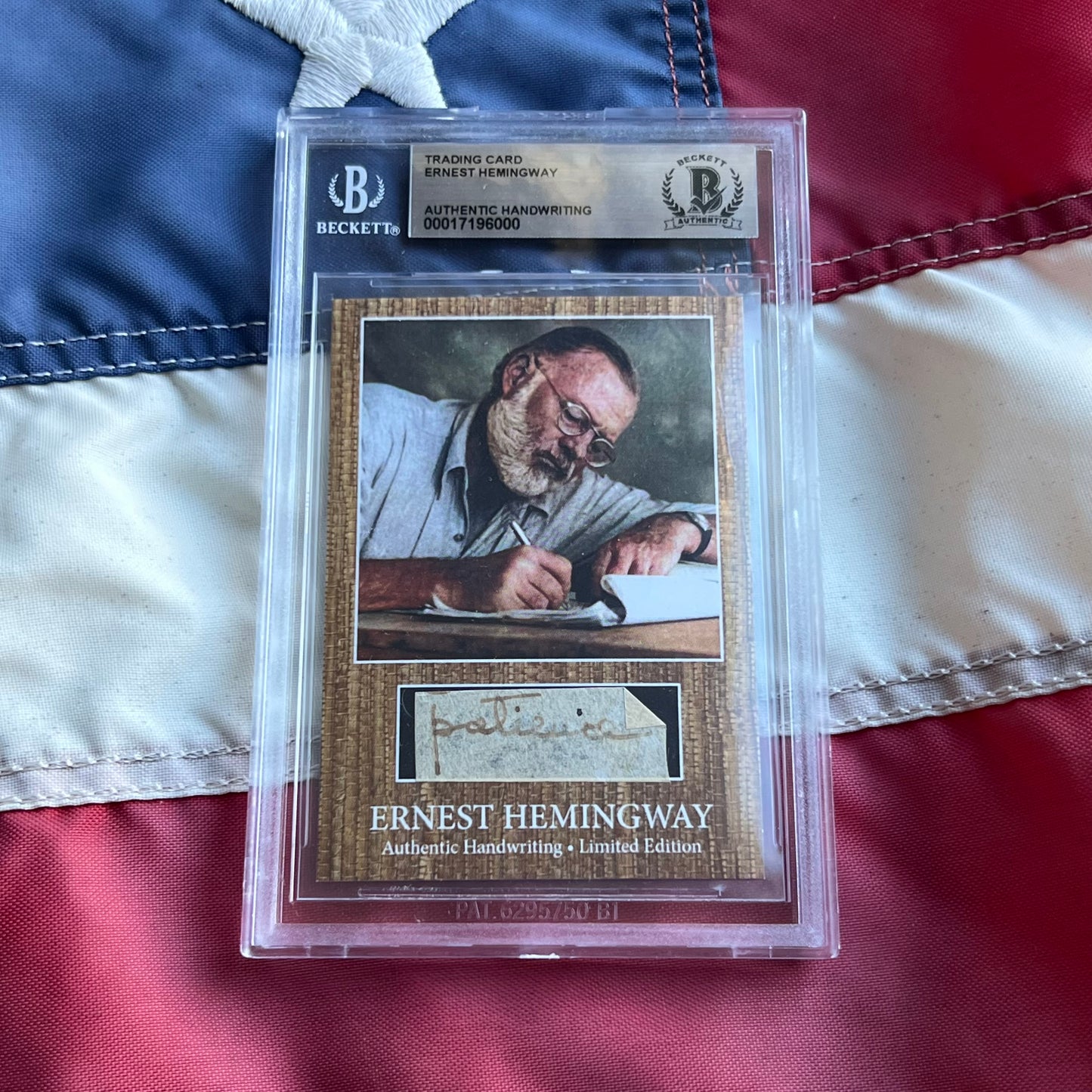 Ernest Hemingway Beckett Encapsulated Handwriting Removed from an Autograph Letter Signed