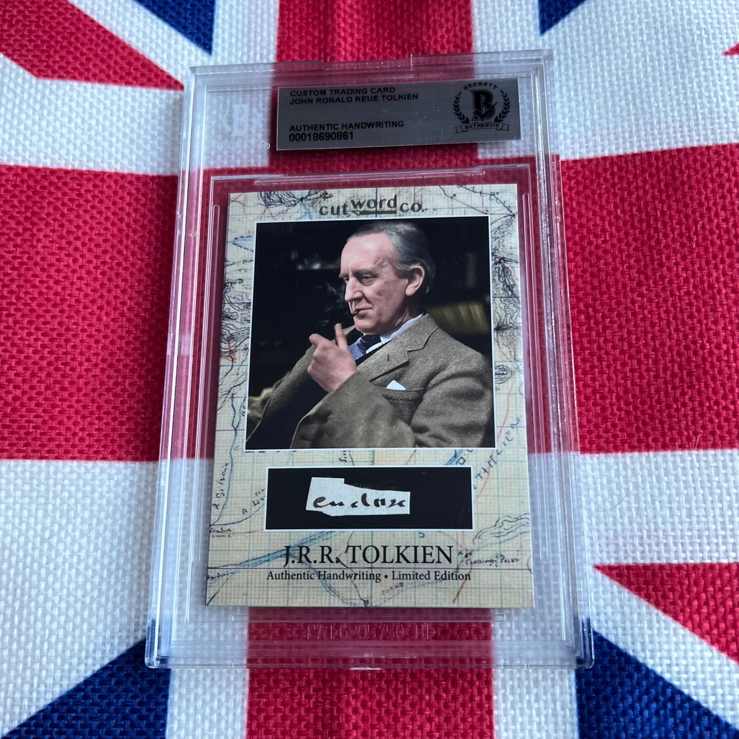 J. R. R. Tolkien Beckett Encapsulated Handwriting Removed from an Autograph Letter Signed