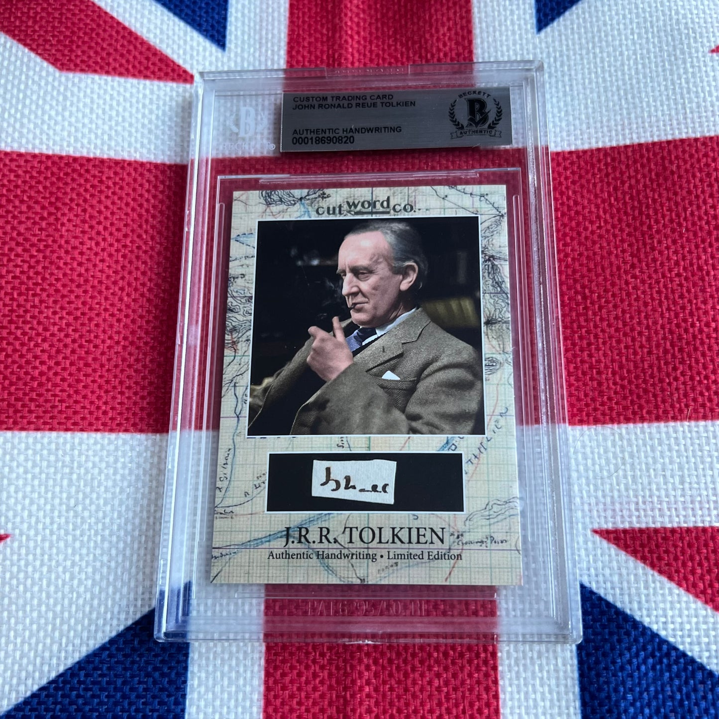 J. R. R. Tolkien Beckett Encapsulated Handwriting Removed from an Autograph Letter Signed