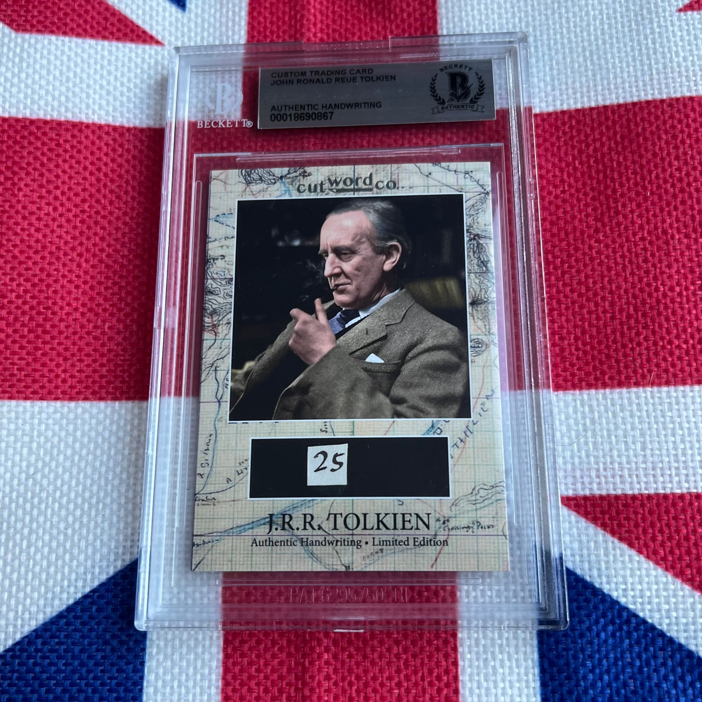 J. R. R. Tolkien Beckett Encapsulated Handwriting Removed from an Autograph Letter Signed