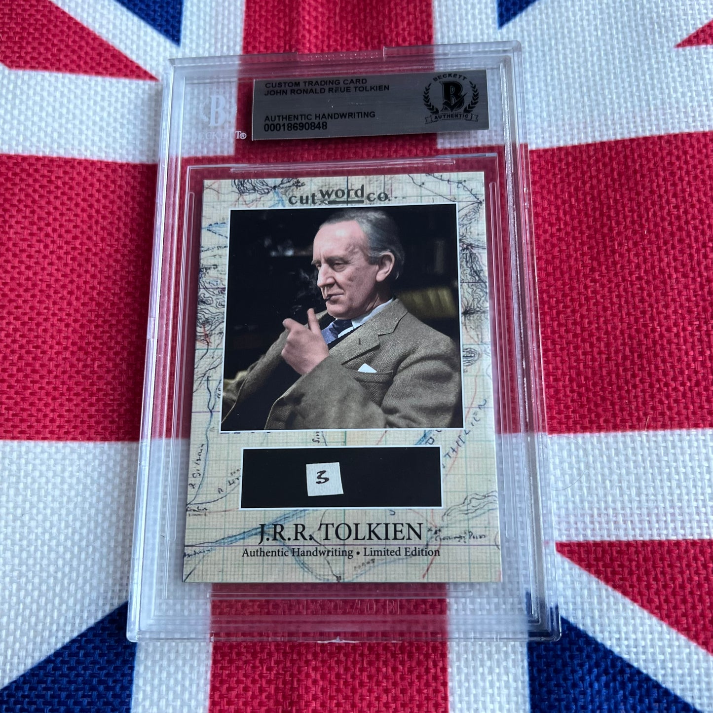 J. R. R. Tolkien Beckett Encapsulated Handwriting Removed from an Autograph Letter Signed