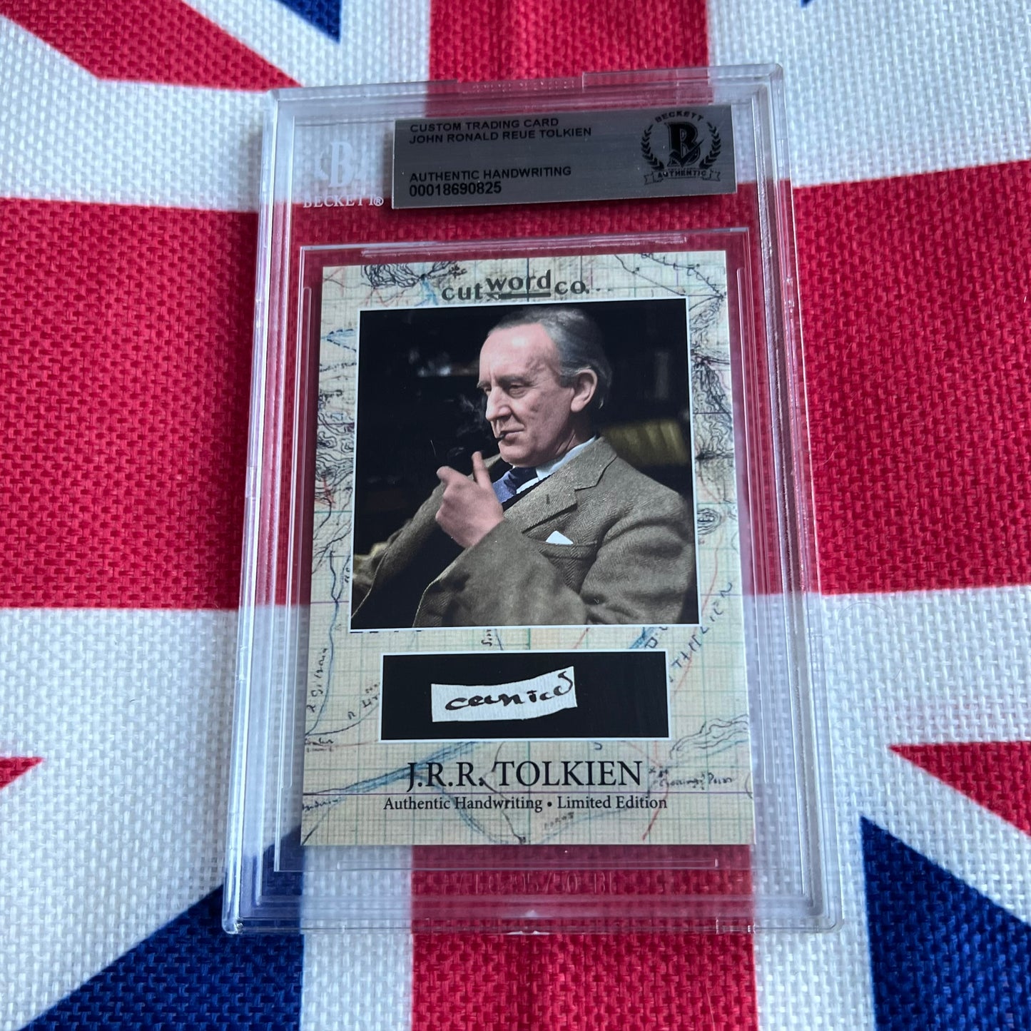 J. R. R. Tolkien Beckett Encapsulated Handwriting Removed from an Autograph Letter Signed