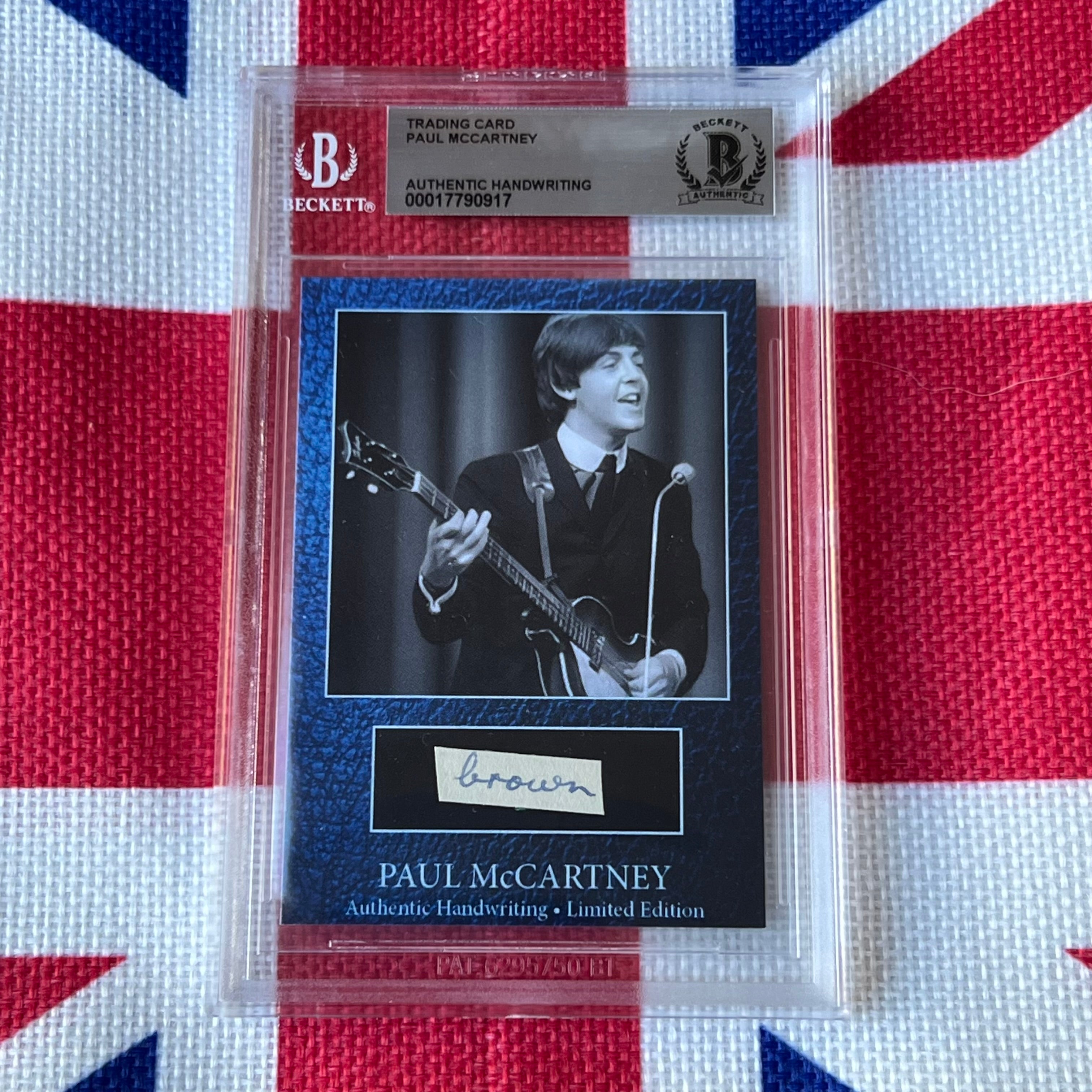 Paul McCartney Beckett Encapsulated Handwriting Removed From His