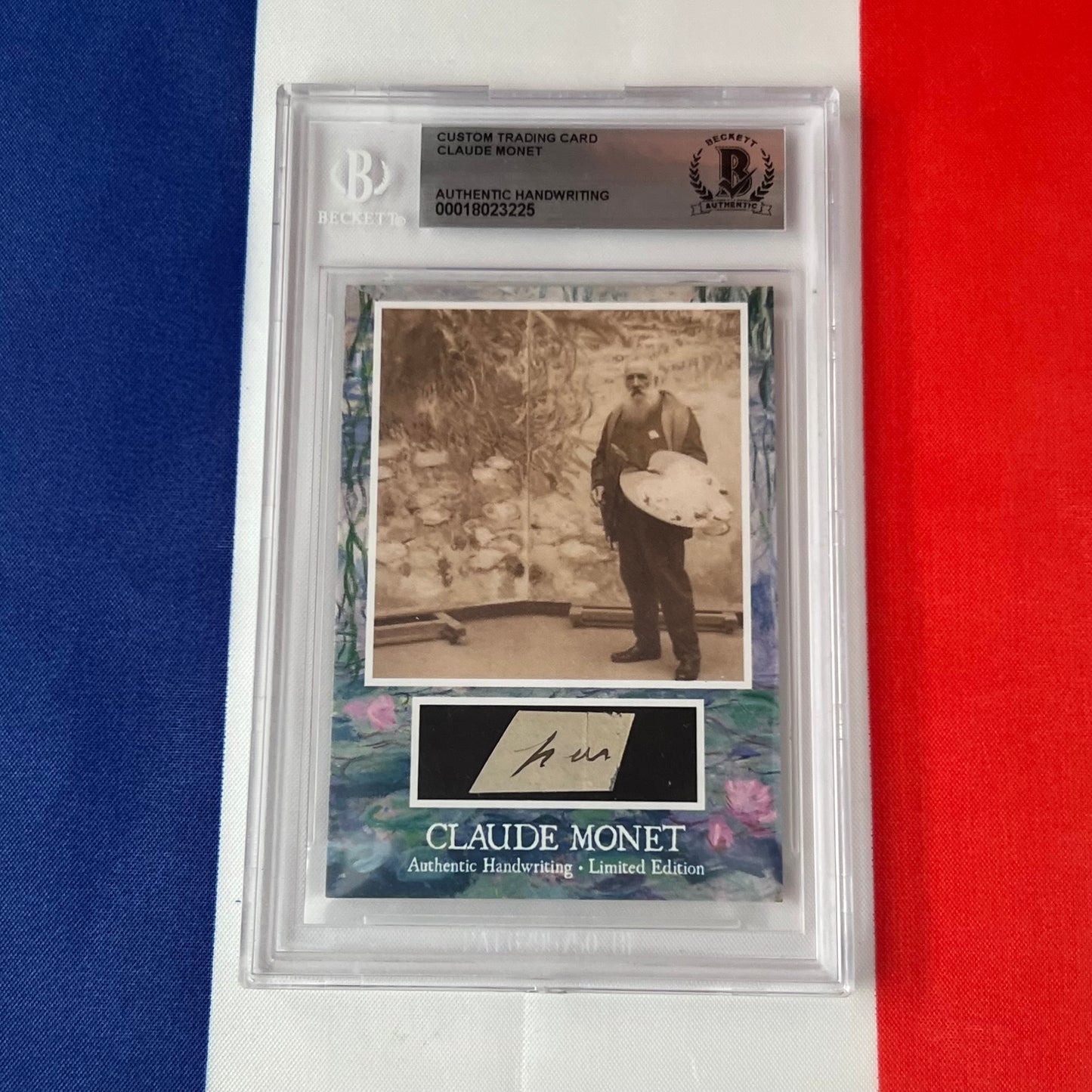 Claude Monet Beckett Encapsulated Handwriting Removed from an Autograph Document Signed
