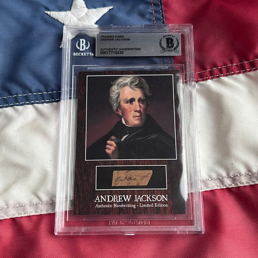 Andrew Jackson Beckett Encapsulated Handwriting Removed from an Autograph Letter Signed