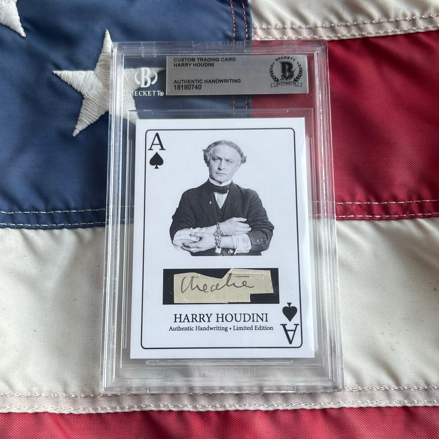 Harry Houdini Handwritten Word Cut from a Autograph Letter Signed Beckett BAS