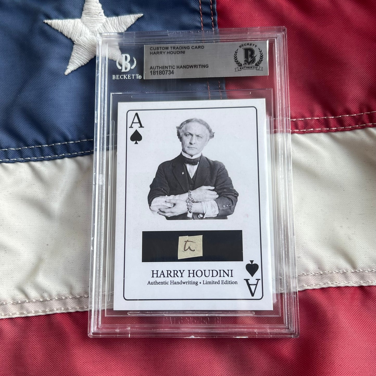 Harry Houdini Handwritten Word Cut from a Autograph Letter Signed Beckett BAS