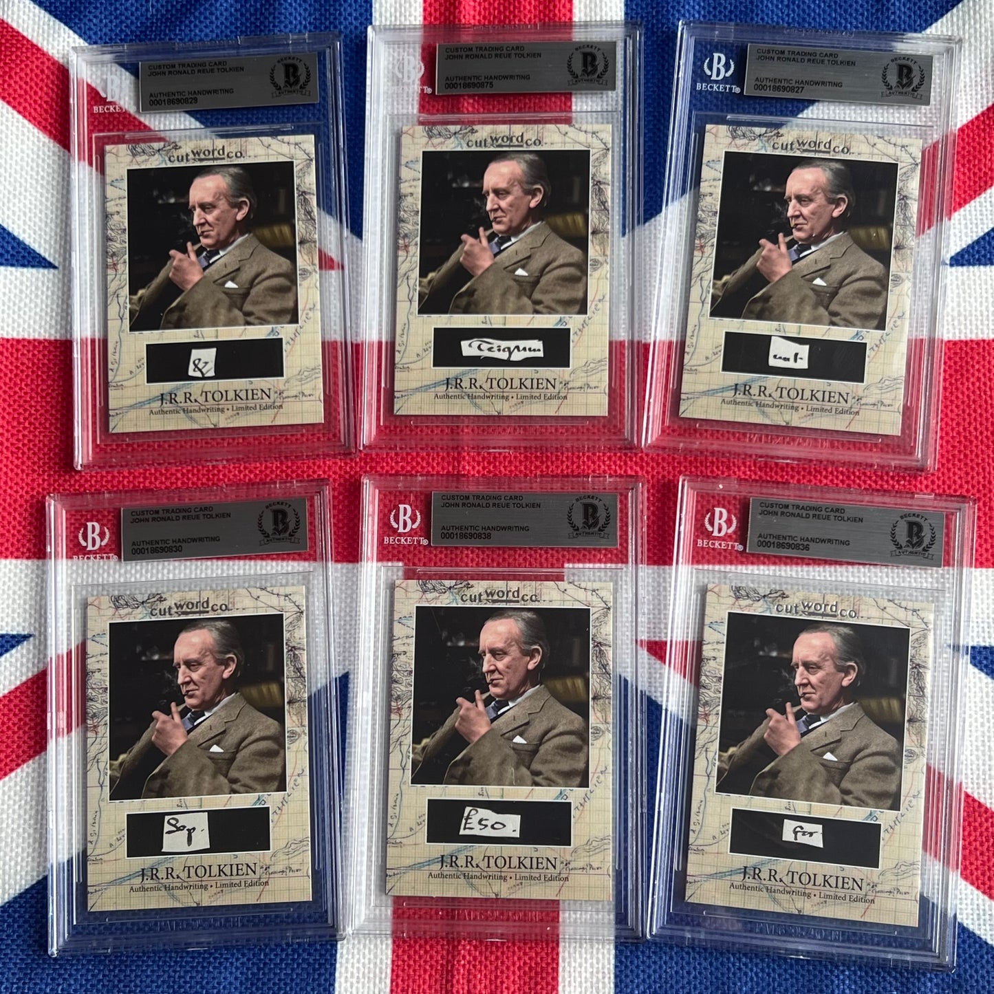 J. R. R. Tolkien Beckett Encapsulated Handwriting Removed from an Autograph Letter Signed