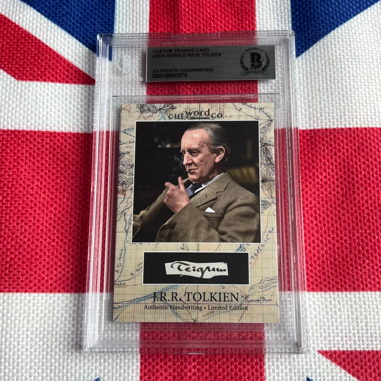 J. R. R. Tolkien Beckett Encapsulated Handwriting Removed from an Autograph Letter Signed