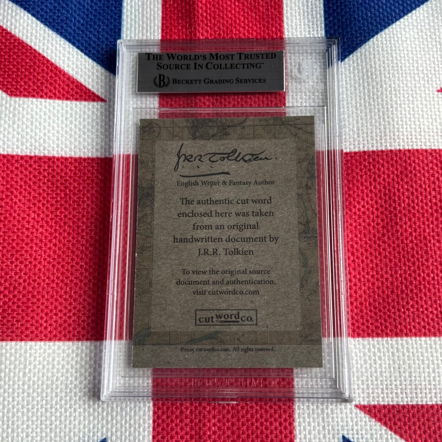 J. R. R. Tolkien Beckett Encapsulated Handwriting Removed from an Autograph Letter Signed