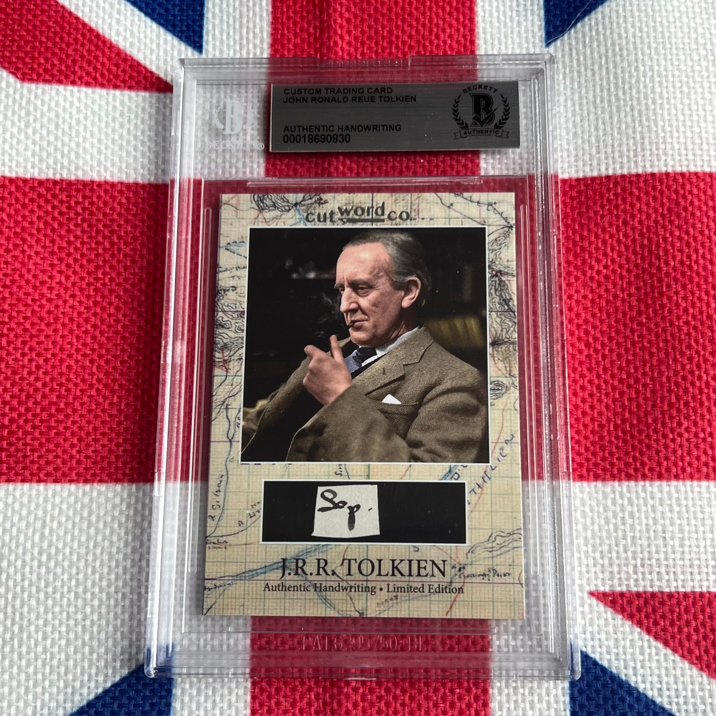 J. R. R. Tolkien Beckett Encapsulated Handwriting Removed from an Autograph Letter Signed