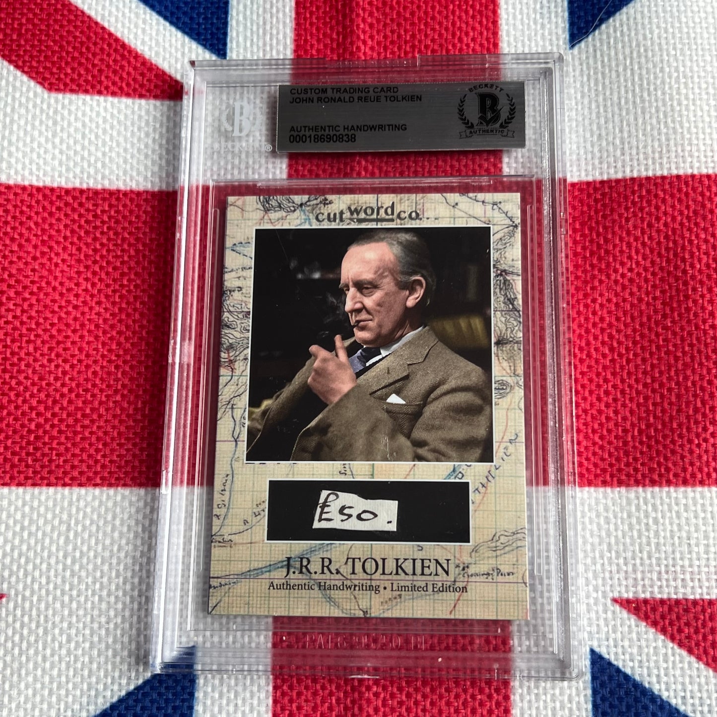 J. R. R. Tolkien Beckett Encapsulated Handwriting Removed from an Autograph Letter Signed