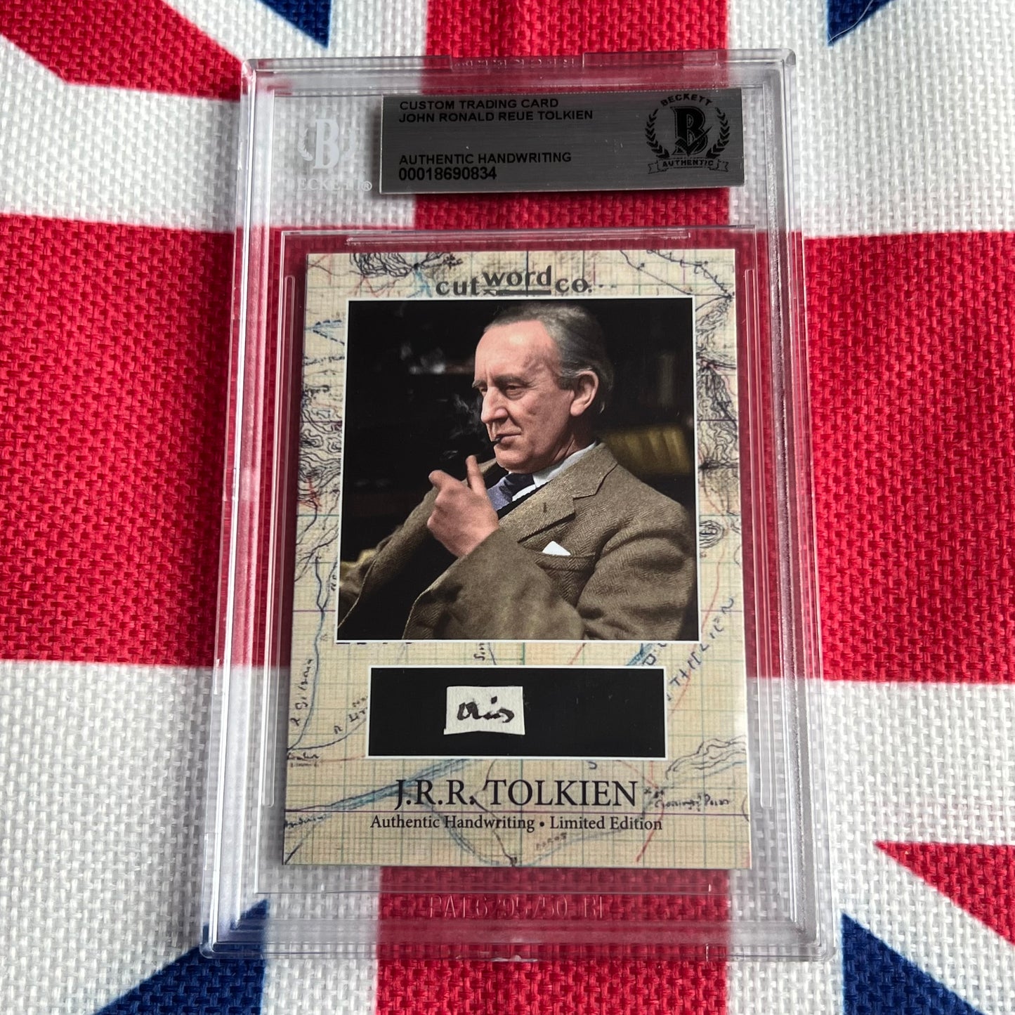 J. R. R. Tolkien Beckett Encapsulated Handwriting Removed from an Autograph Letter Signed