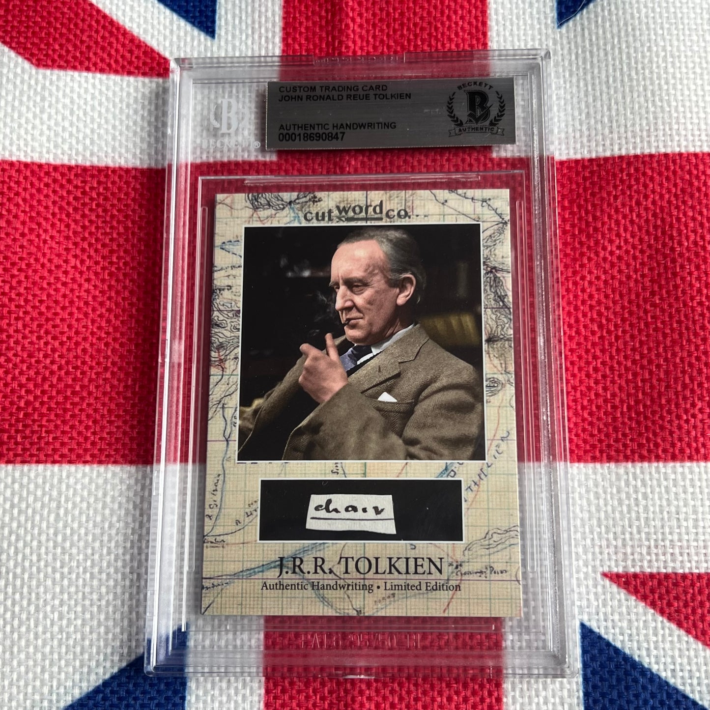 J. R. R. Tolkien Beckett Encapsulated Handwriting Removed from an Autograph Letter Signed