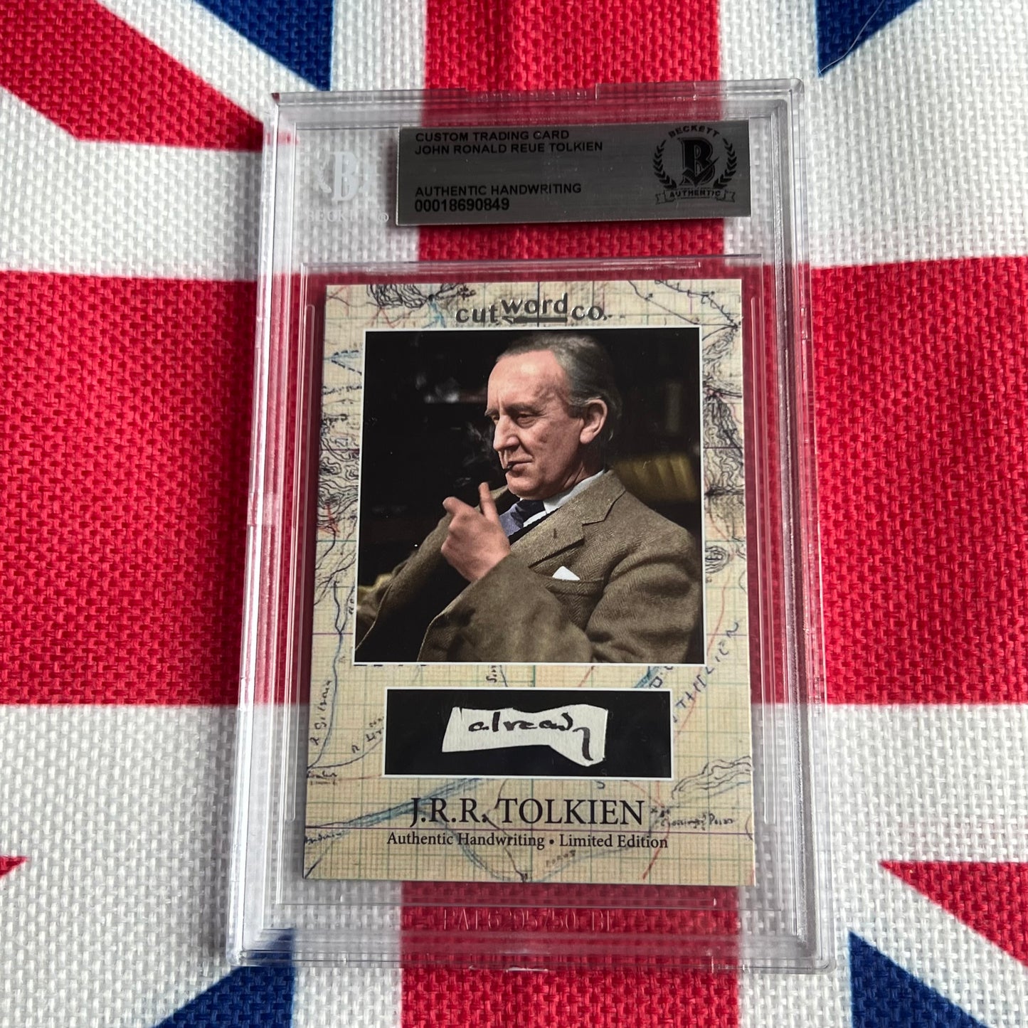 J. R. R. Tolkien Beckett Encapsulated Handwriting Removed from an Autograph Letter Signed