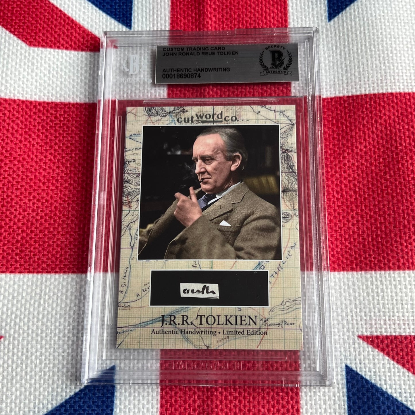 J. R. R. Tolkien Beckett Encapsulated Handwriting Removed from an Autograph Letter Signed