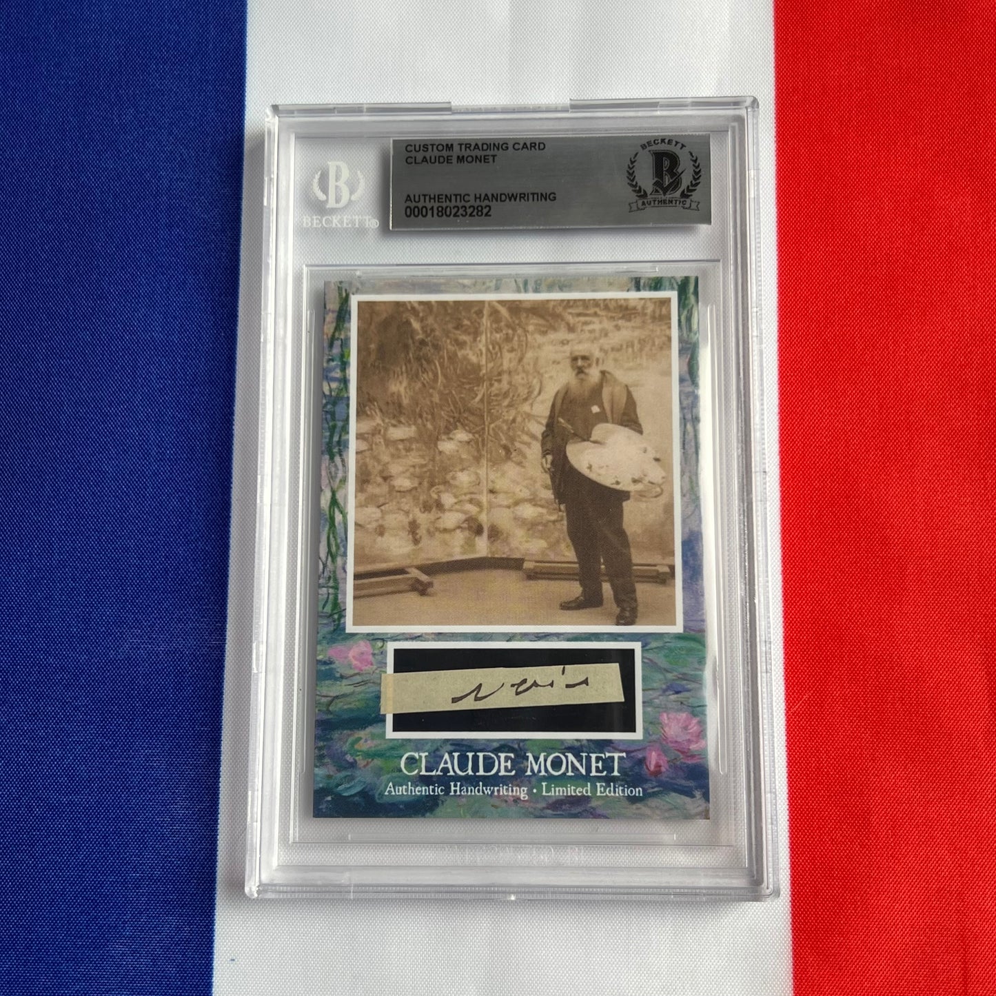 Claude Monet Beckett Encapsulated Handwriting Removed from an Autograph Document Signed