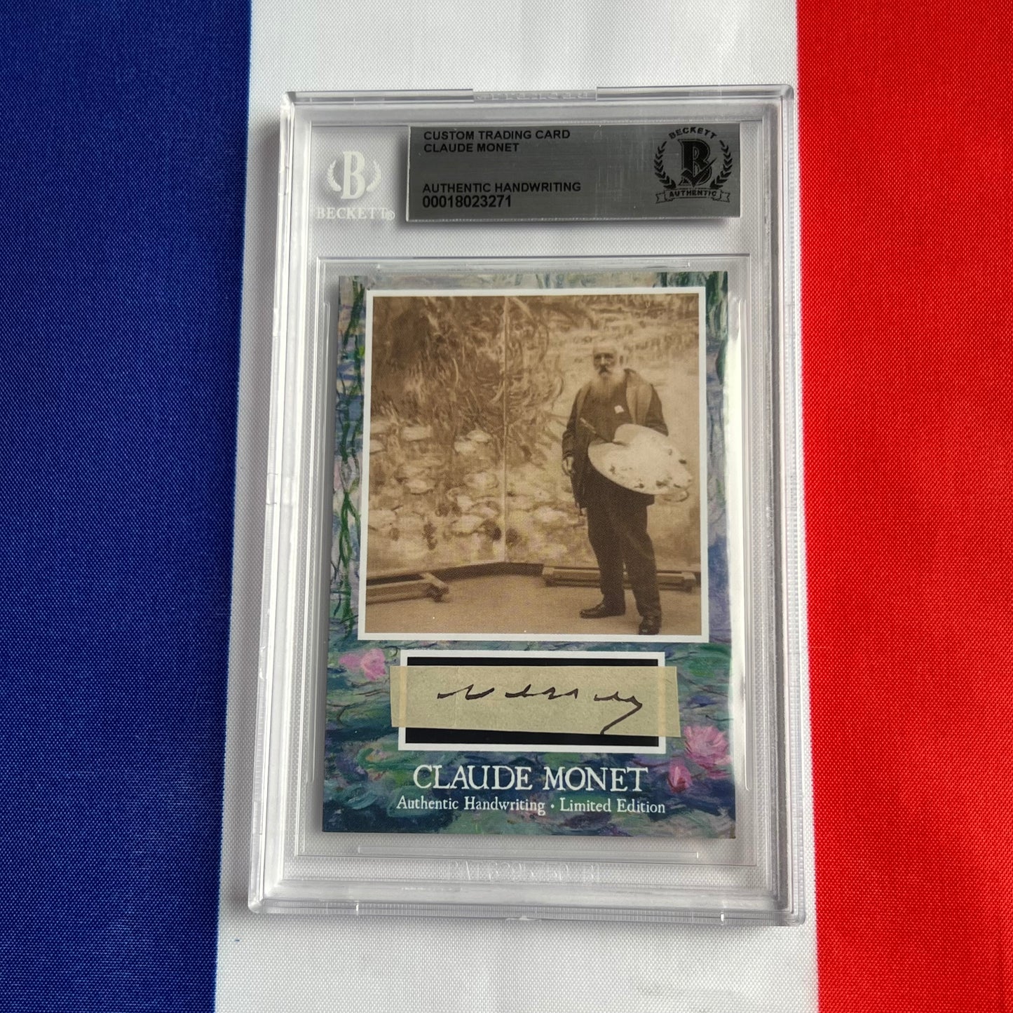 Claude Monet Beckett Encapsulated Handwriting Removed from an Autograph Document Signed