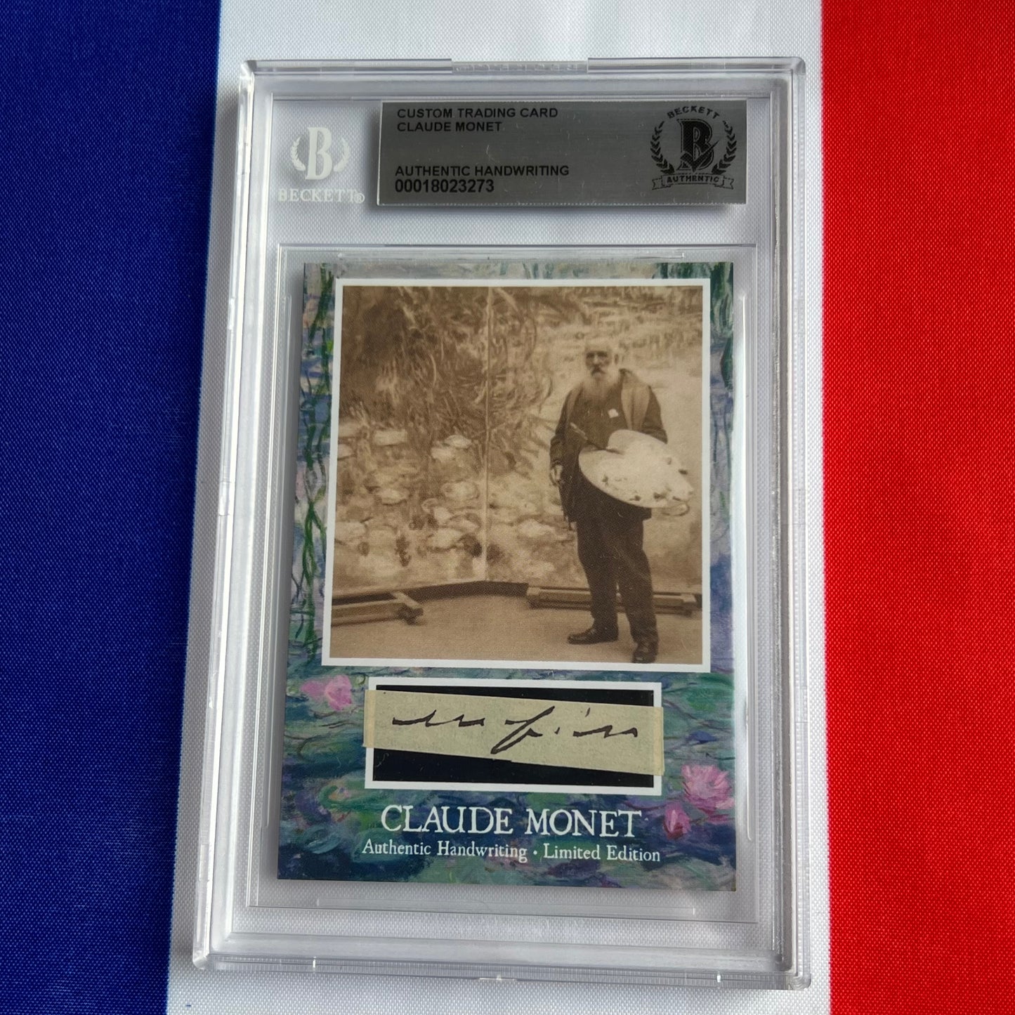 Claude Monet Beckett Encapsulated Handwriting Removed from an Autograph Document Signed