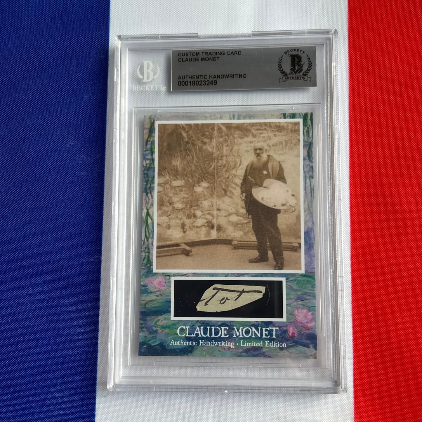 Claude Monet Beckett Encapsulated Handwriting Removed from an Autograph Document Signed