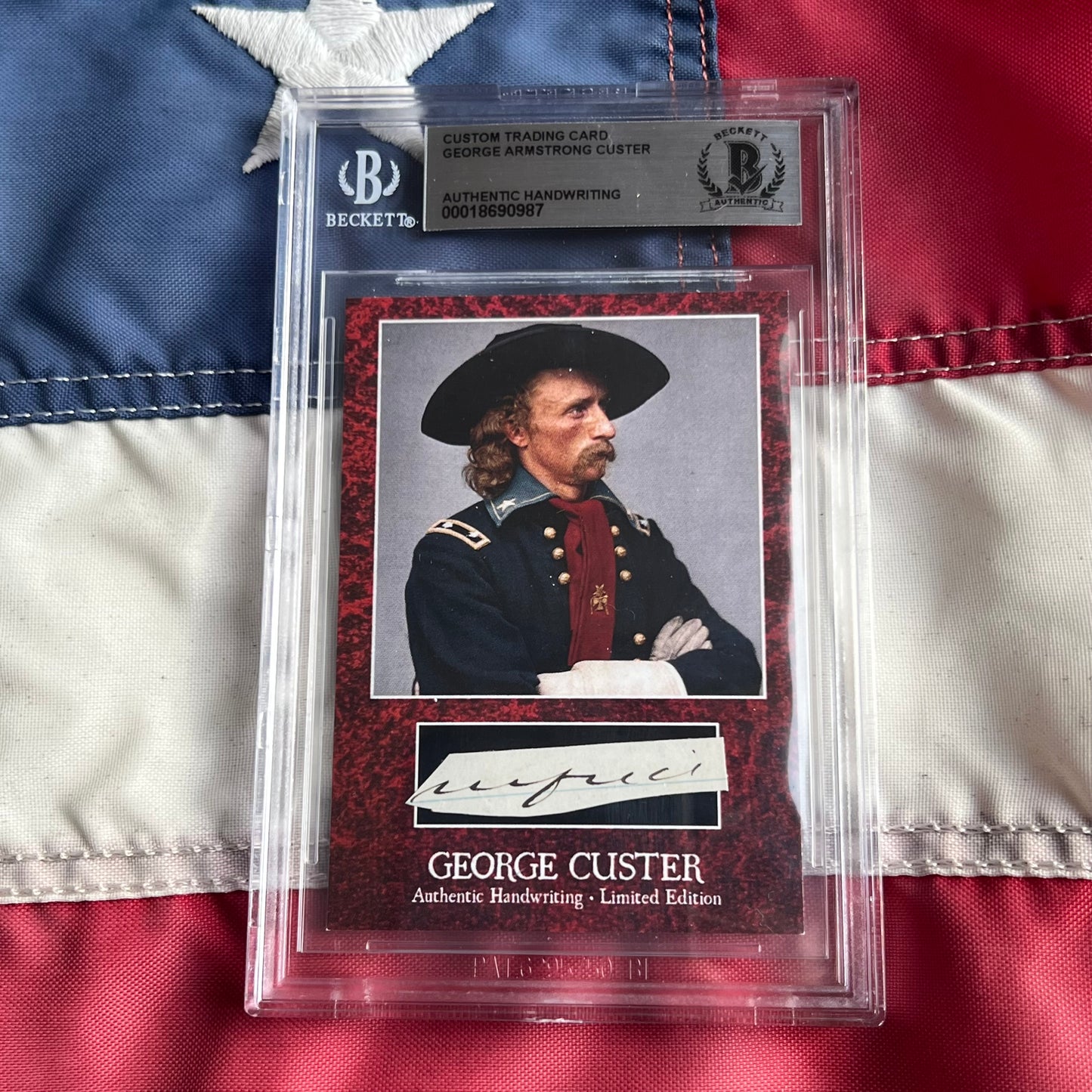George Custer Beckett Encapsulated Handwriting Removed from an Autograph Letter Signed