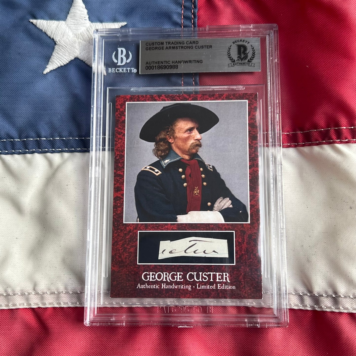 George Custer Beckett Encapsulated Handwriting Removed from an Autograph Letter Signed
