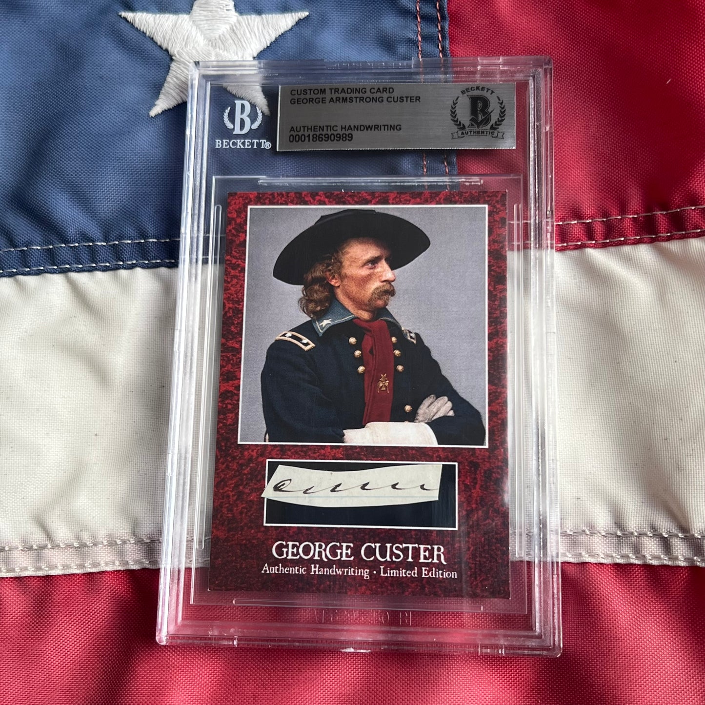 George Custer Beckett Encapsulated Handwriting Removed from an Autograph Letter Signed