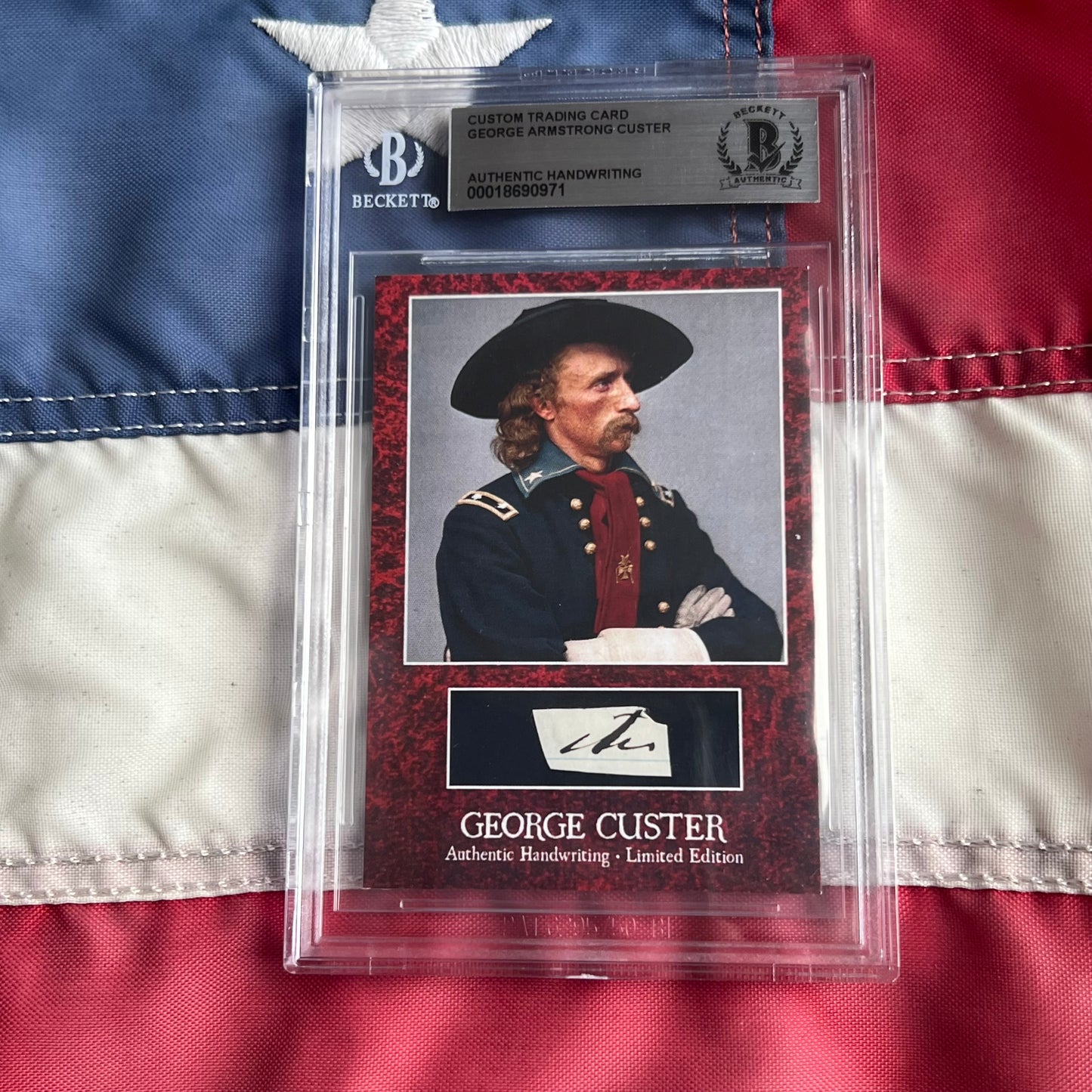 George Custer Beckett Encapsulated Handwriting Removed from an Autograph Letter Signed