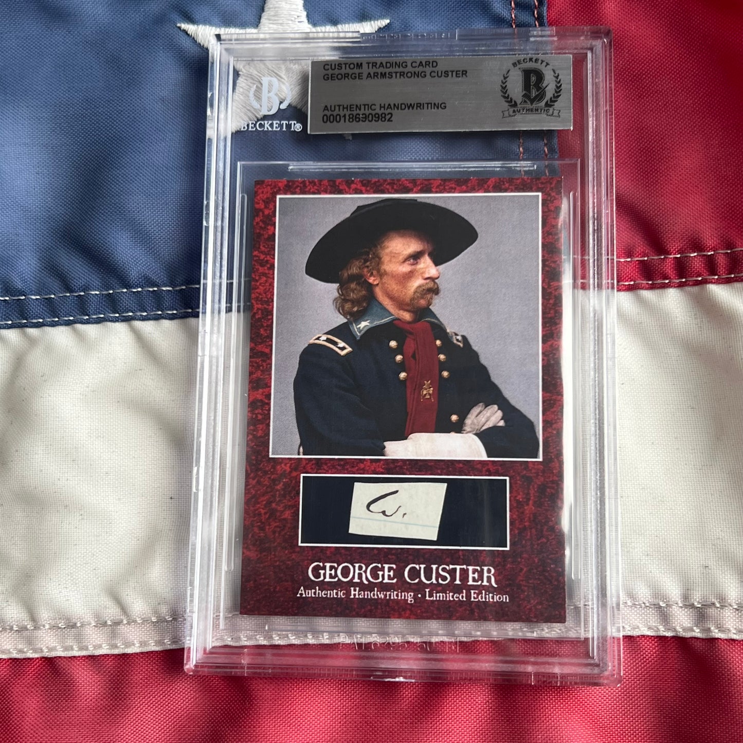 George Custer Beckett Encapsulated Handwriting Removed from an Autograph Letter Signed