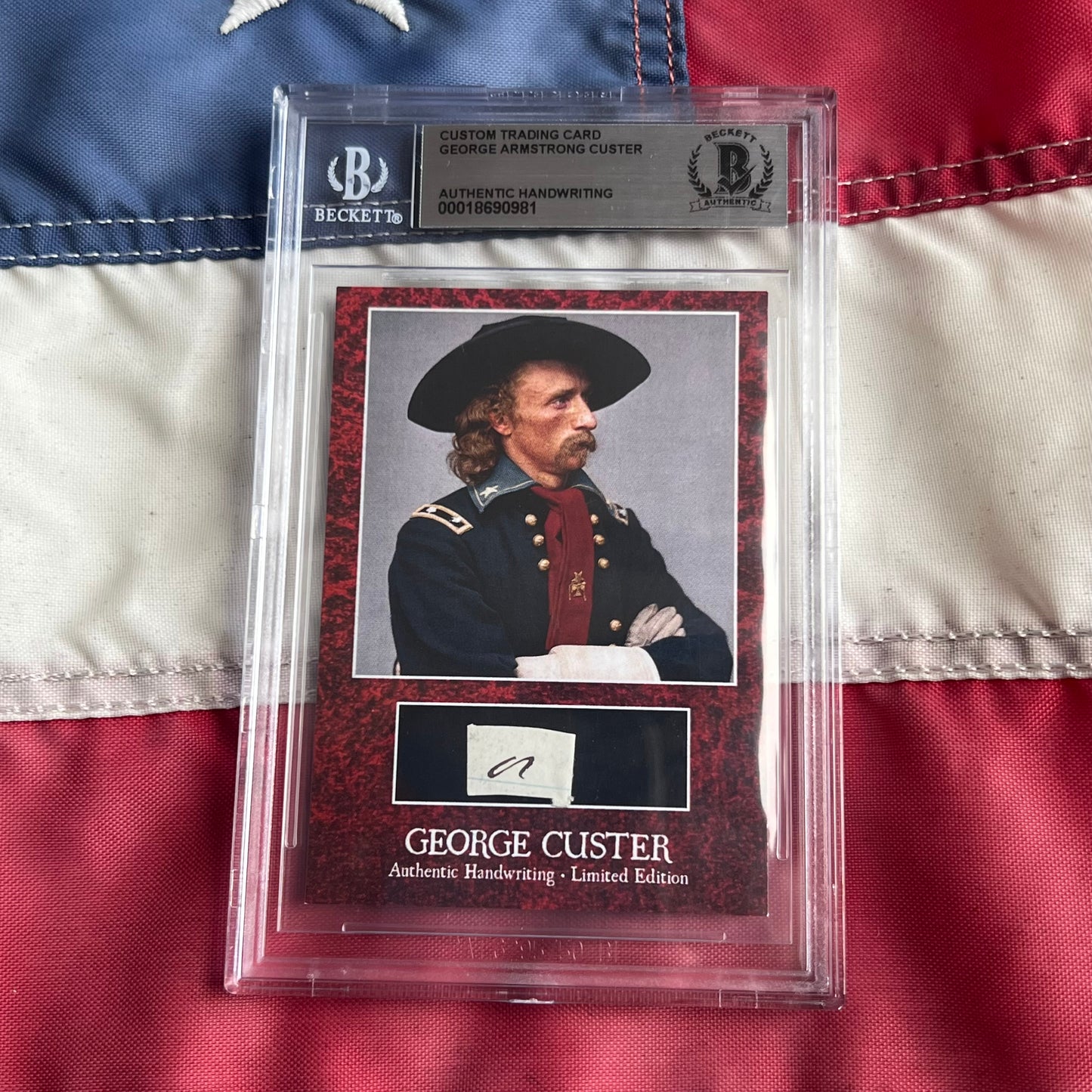 George Custer Beckett Encapsulated Handwriting Removed from an Autograph Letter Signed