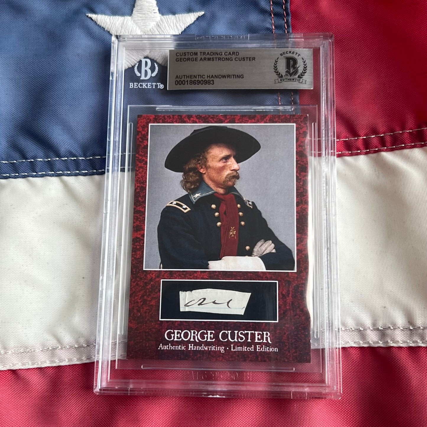George Custer Beckett Encapsulated Handwriting Removed from an Autograph Letter Signed