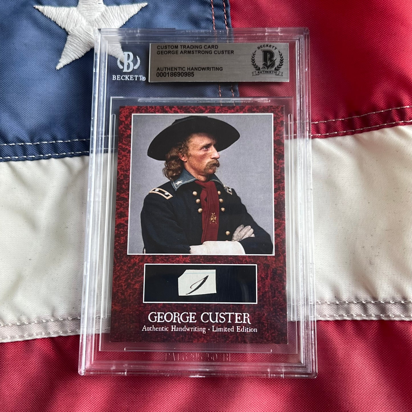 George Custer Beckett Encapsulated Handwriting Removed from an Autograph Letter Signed