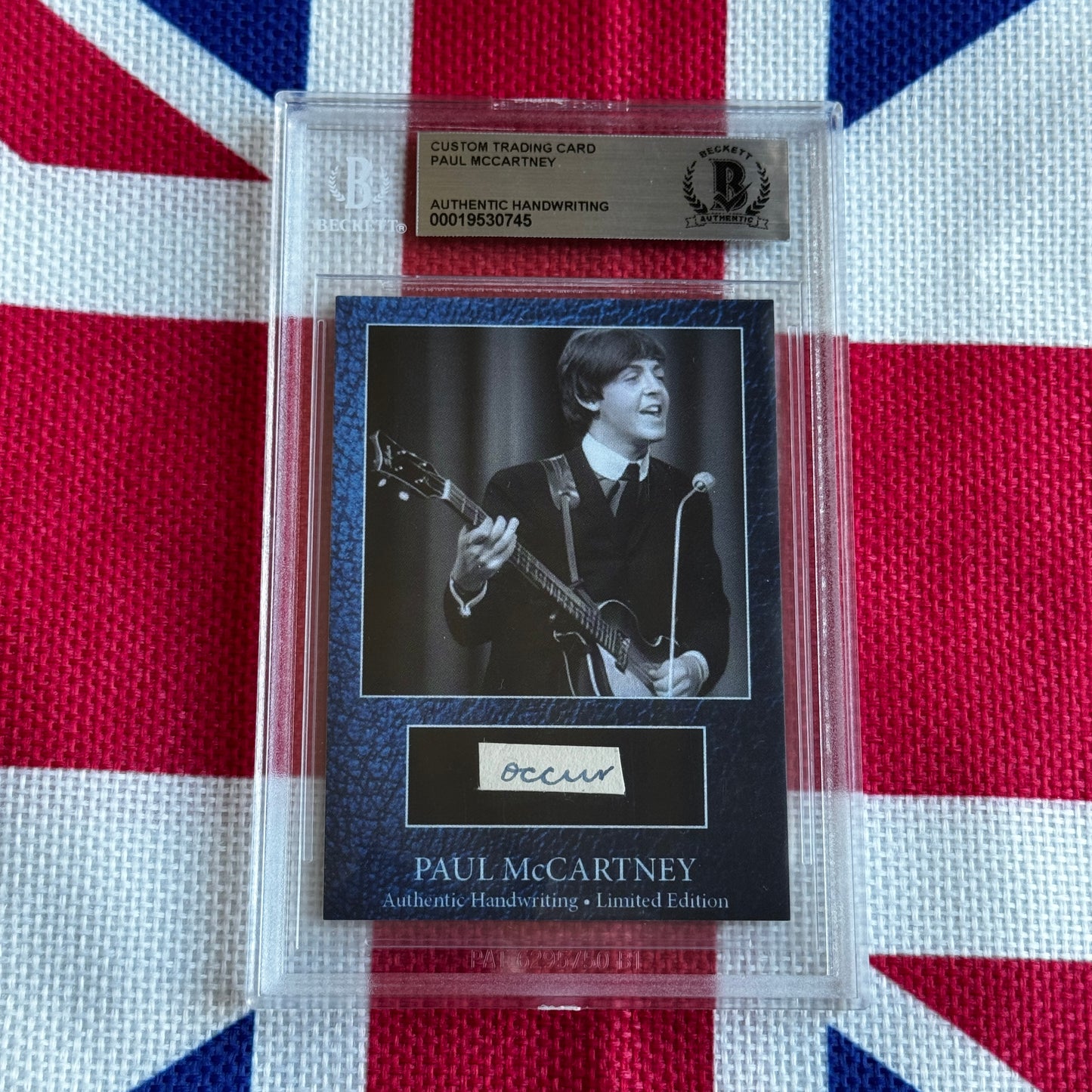 Paul McCartney Beckett Encapsulated Handwriting Removed From His Highschool Notebook
