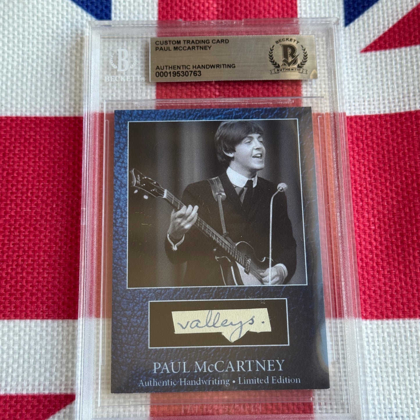 Paul McCartney Beckett Encapsulated Handwriting Removed From His Highschool Notebook