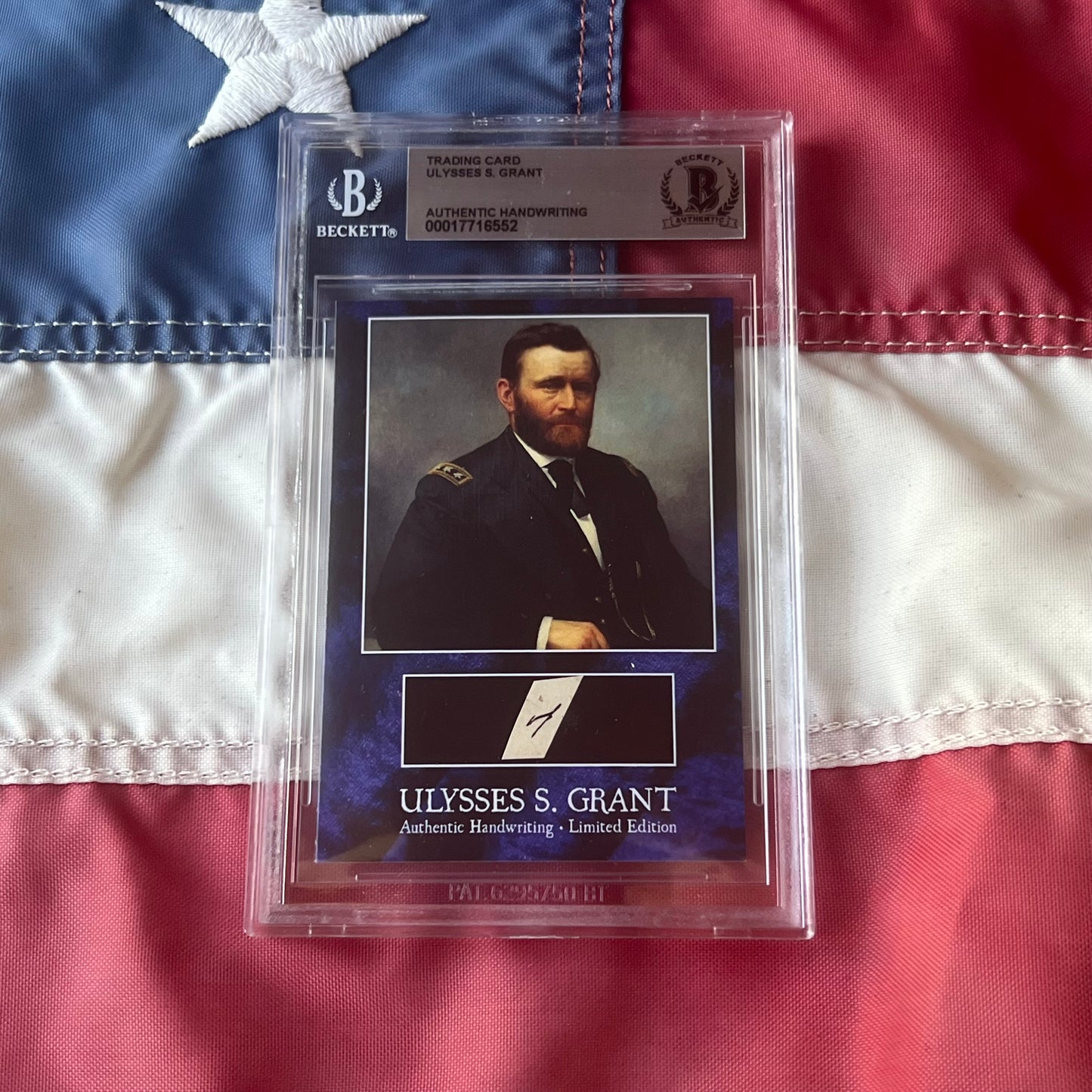 Ulysses S. Grant Beckett Encapsulated Handwriting Removed From An Autograph Letter Signed