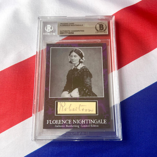Florence Nightingale Beckett Encapsulated Handwriting Removed From an Autograph Letter Signed