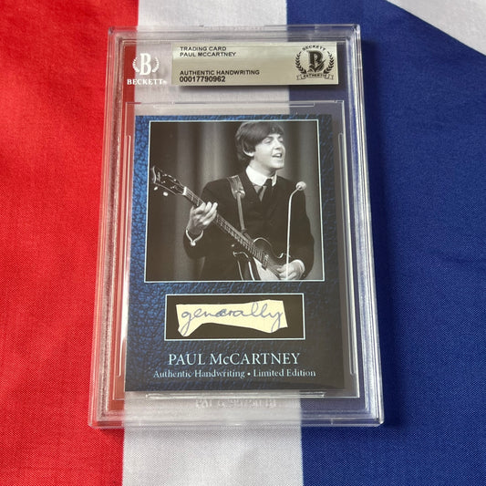 Paul McCartney Beckett Encapsulated Handwriting Removed From His Highschool Notebook