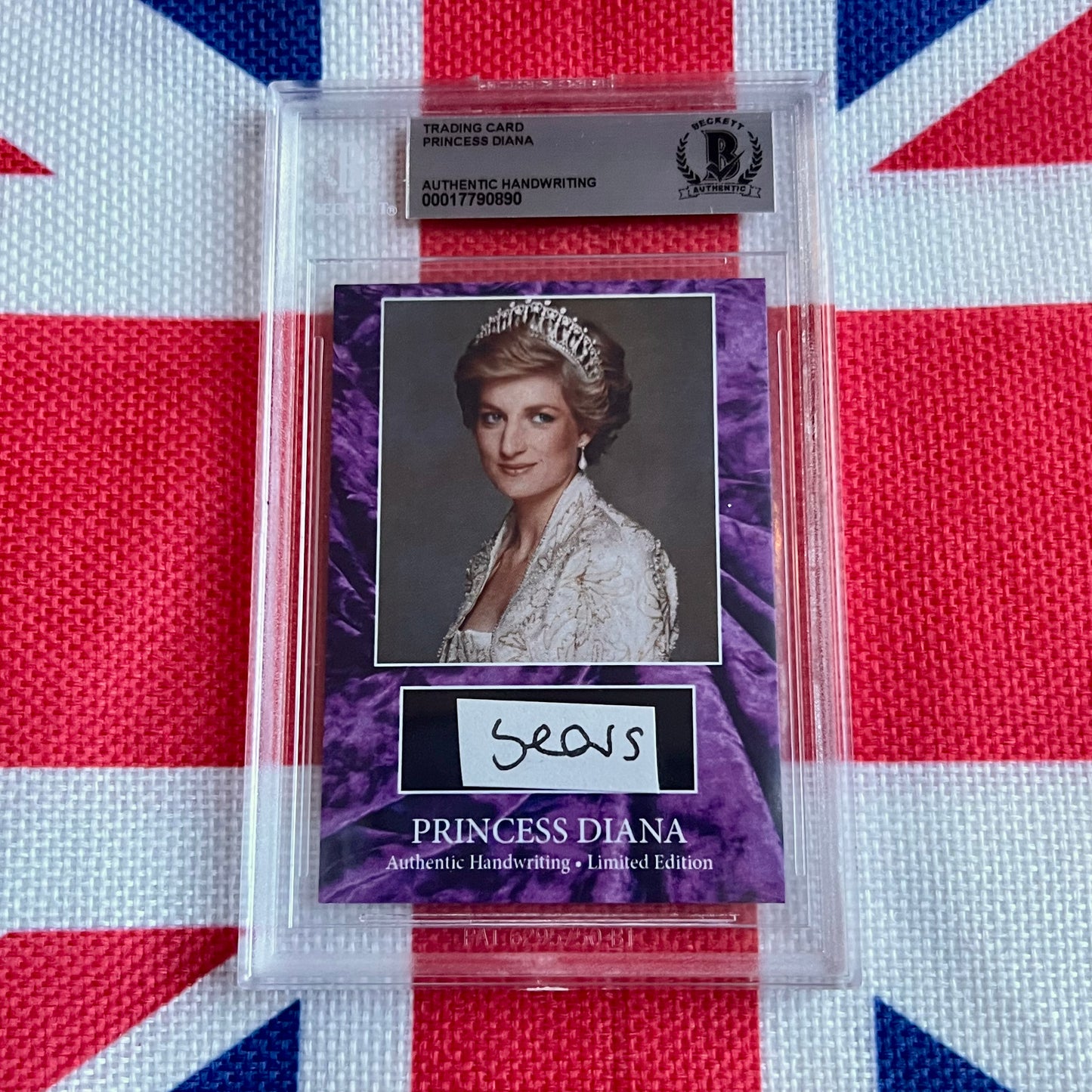 Princess Diana Beckett Encapsulated Handwriting Removed From an Autograph Letter Signed