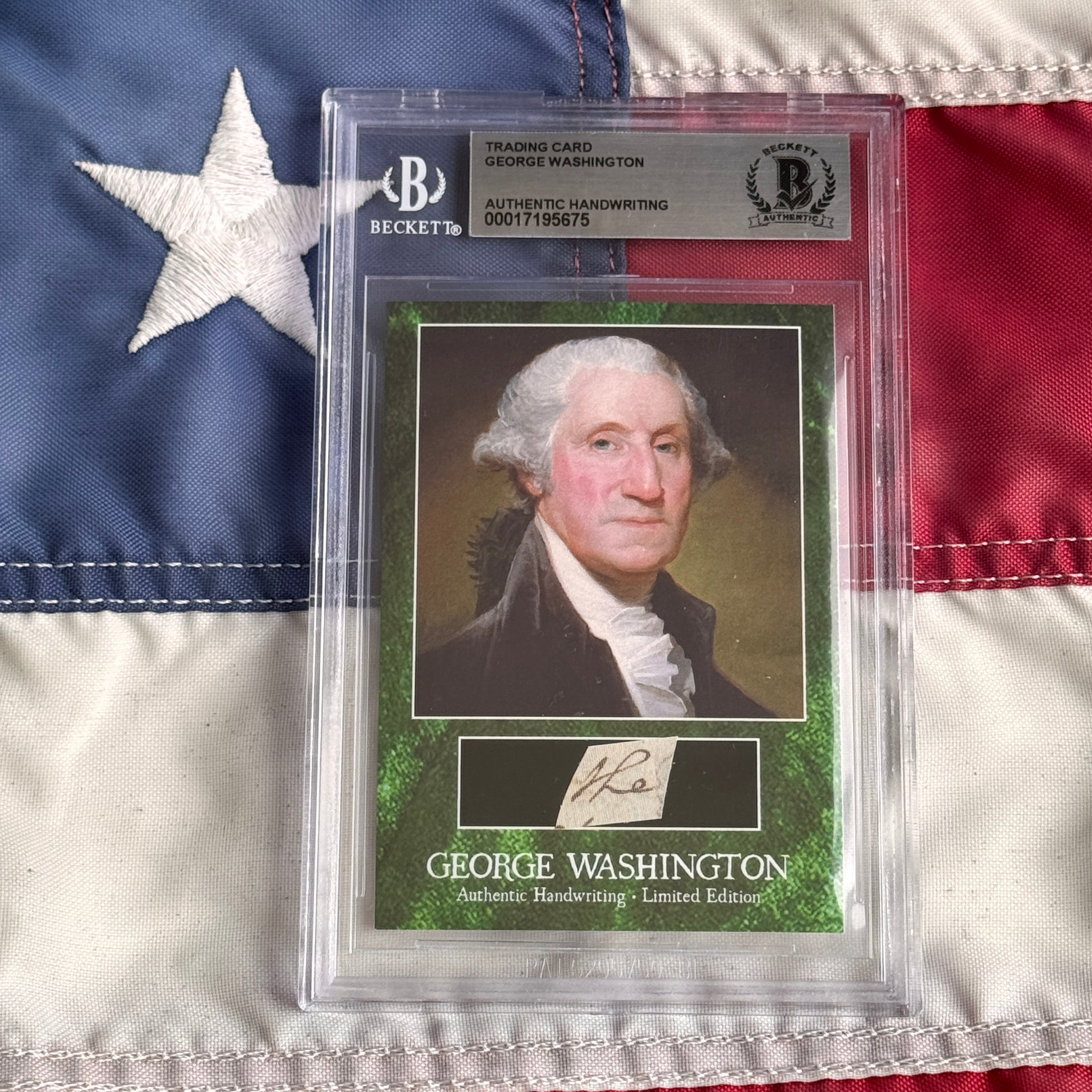 George Washington Beckett Encapsulated Handwriting Removed from an  Autograph Letter Signed