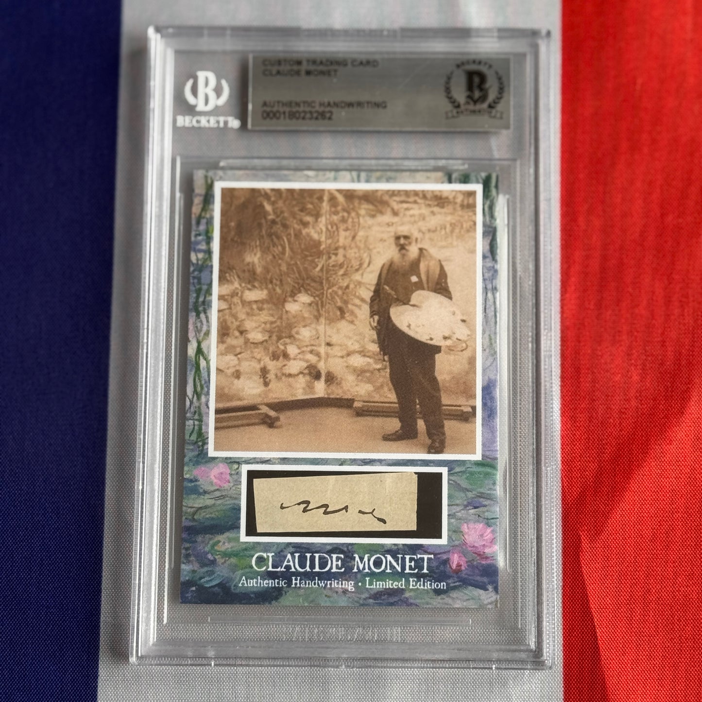 Claude Monet Beckett Encapsulated Handwriting Removed from an Autograph Document Signed