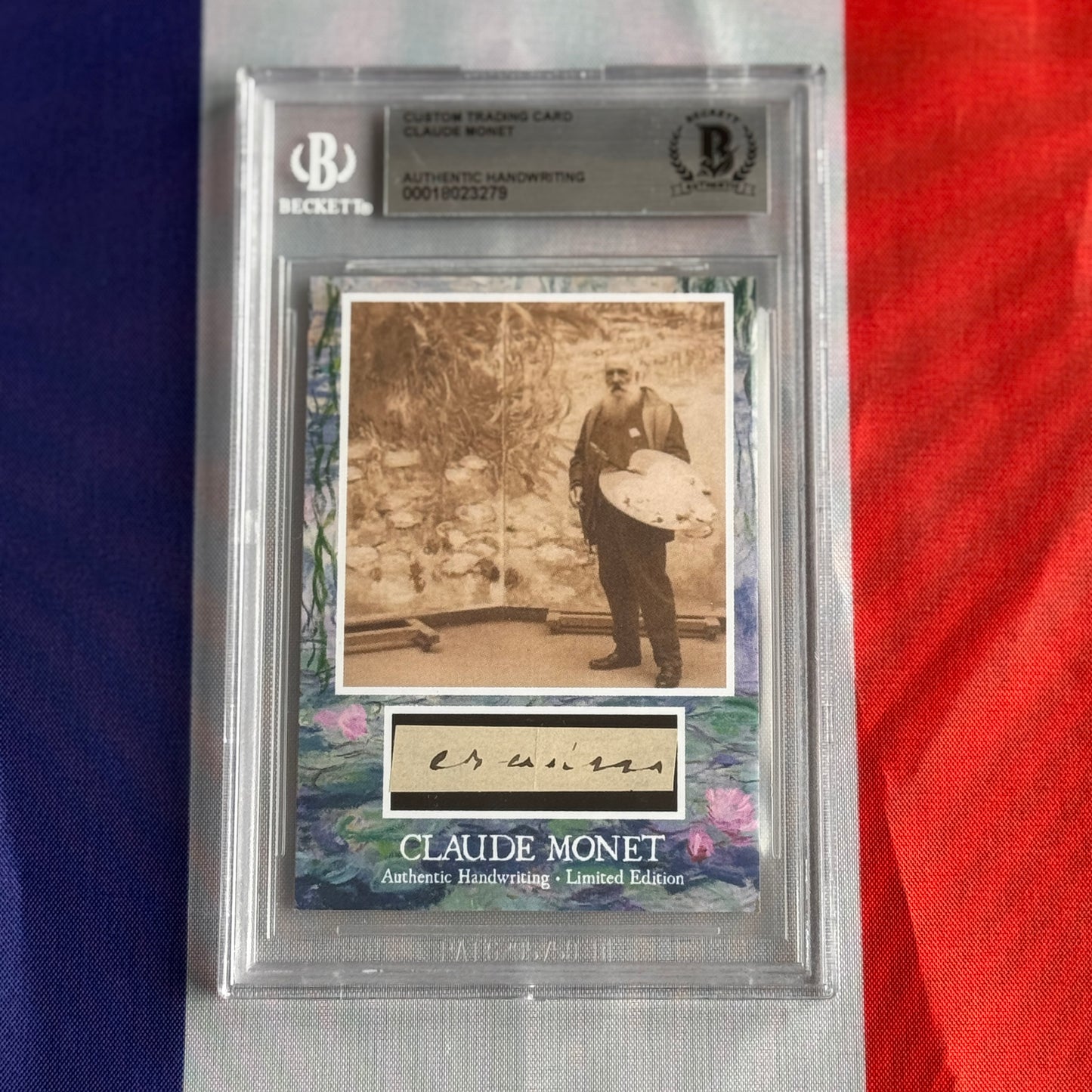 Claude Monet Beckett Encapsulated Handwriting Removed from an Autograph Document Signed