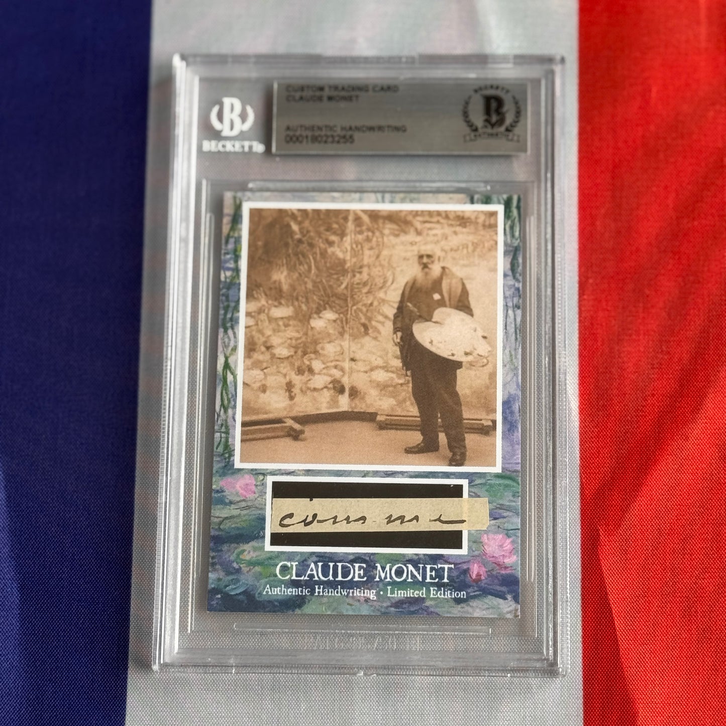 Claude Monet Beckett Encapsulated Handwriting Removed from an Autograph Document Signed
